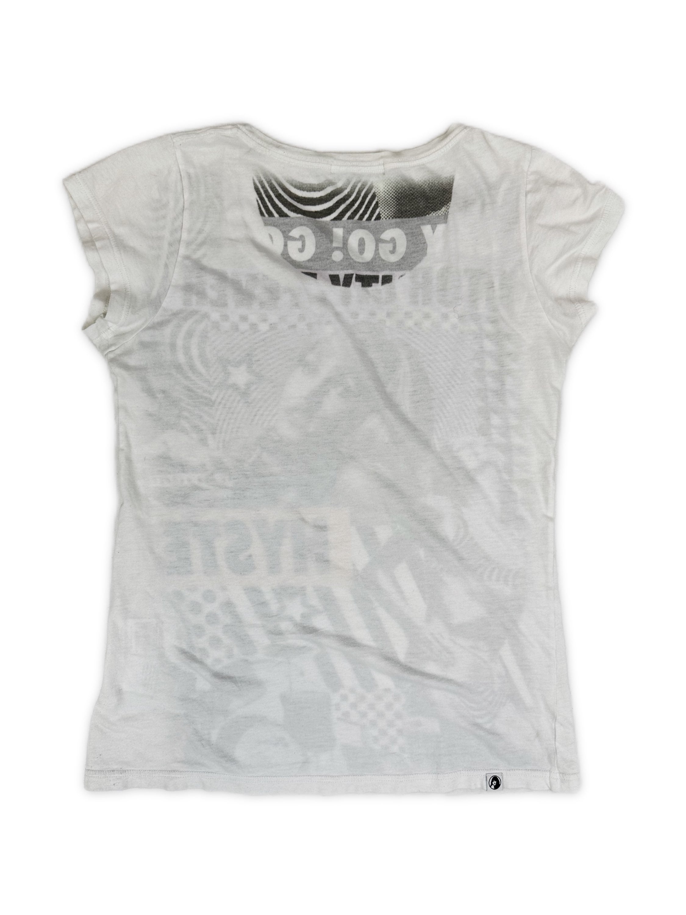 00s Hysteric Glamour ‘Show Girl’ White Graphic T-Shirt