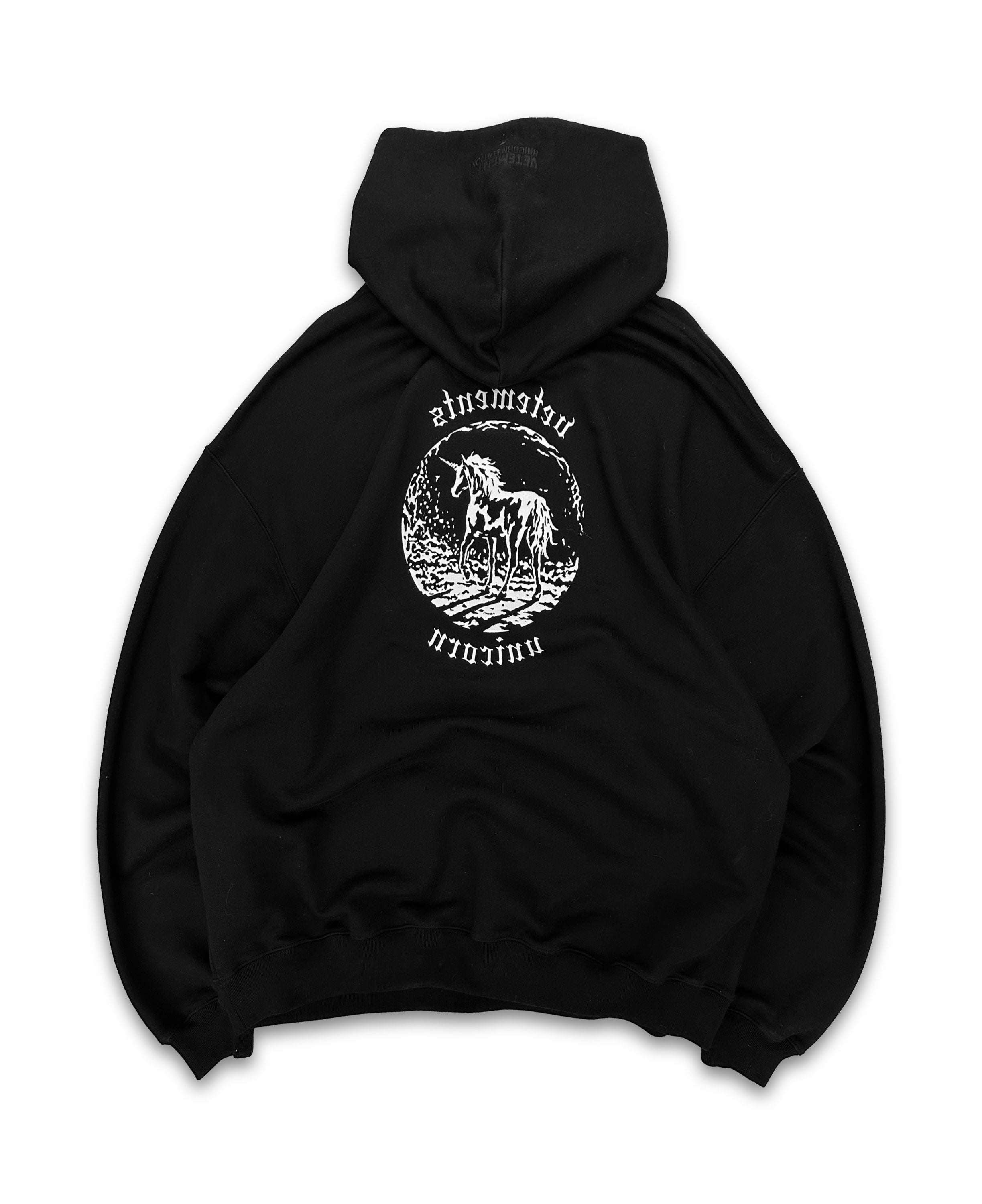 SS22 Vêtements ‘Unicorn’ Antwerp Black Negative Motif Hoodie