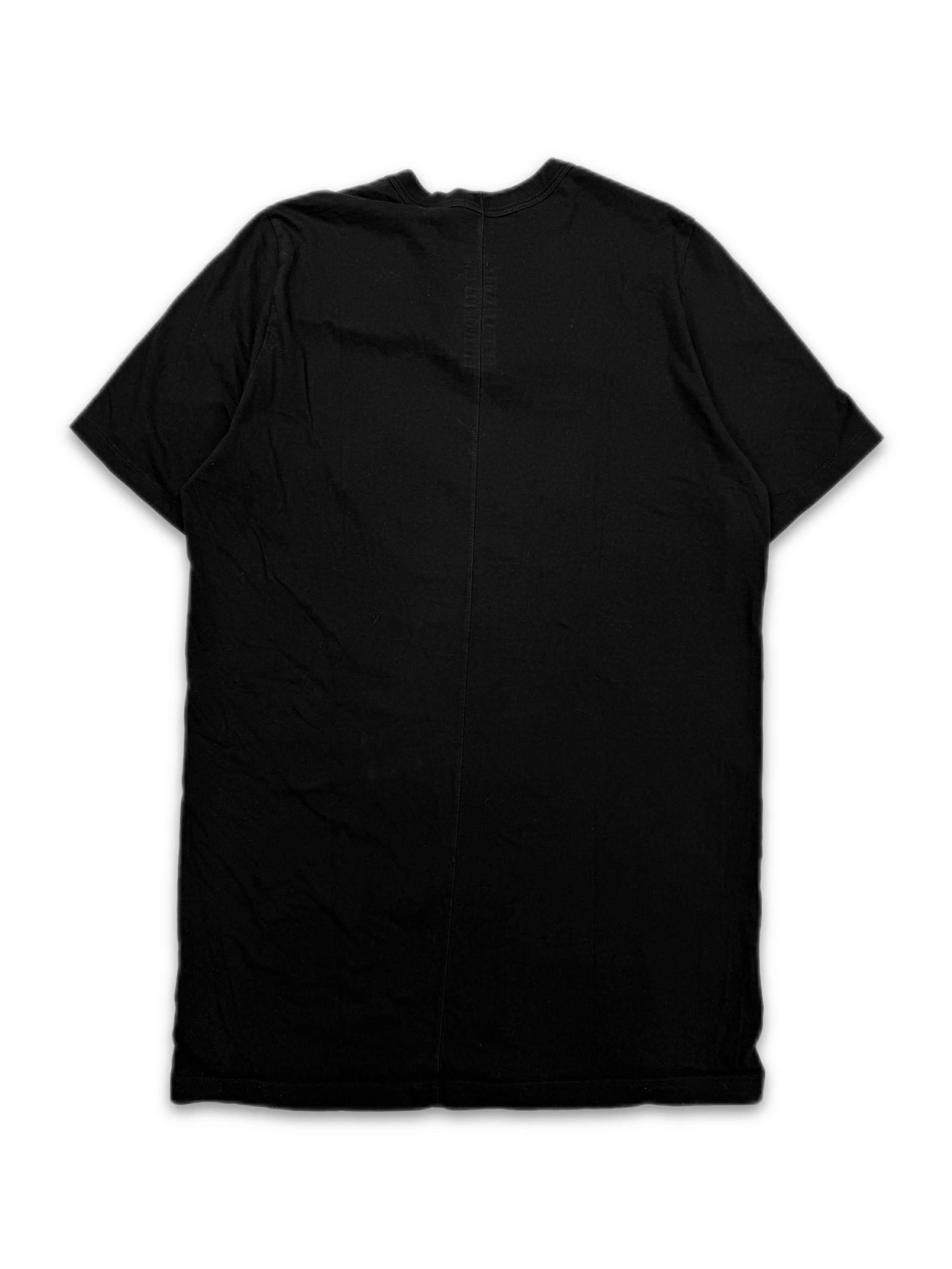 SS23 Rick Owens ‘EDFU’  Black Reinforced Seam T-Shirt