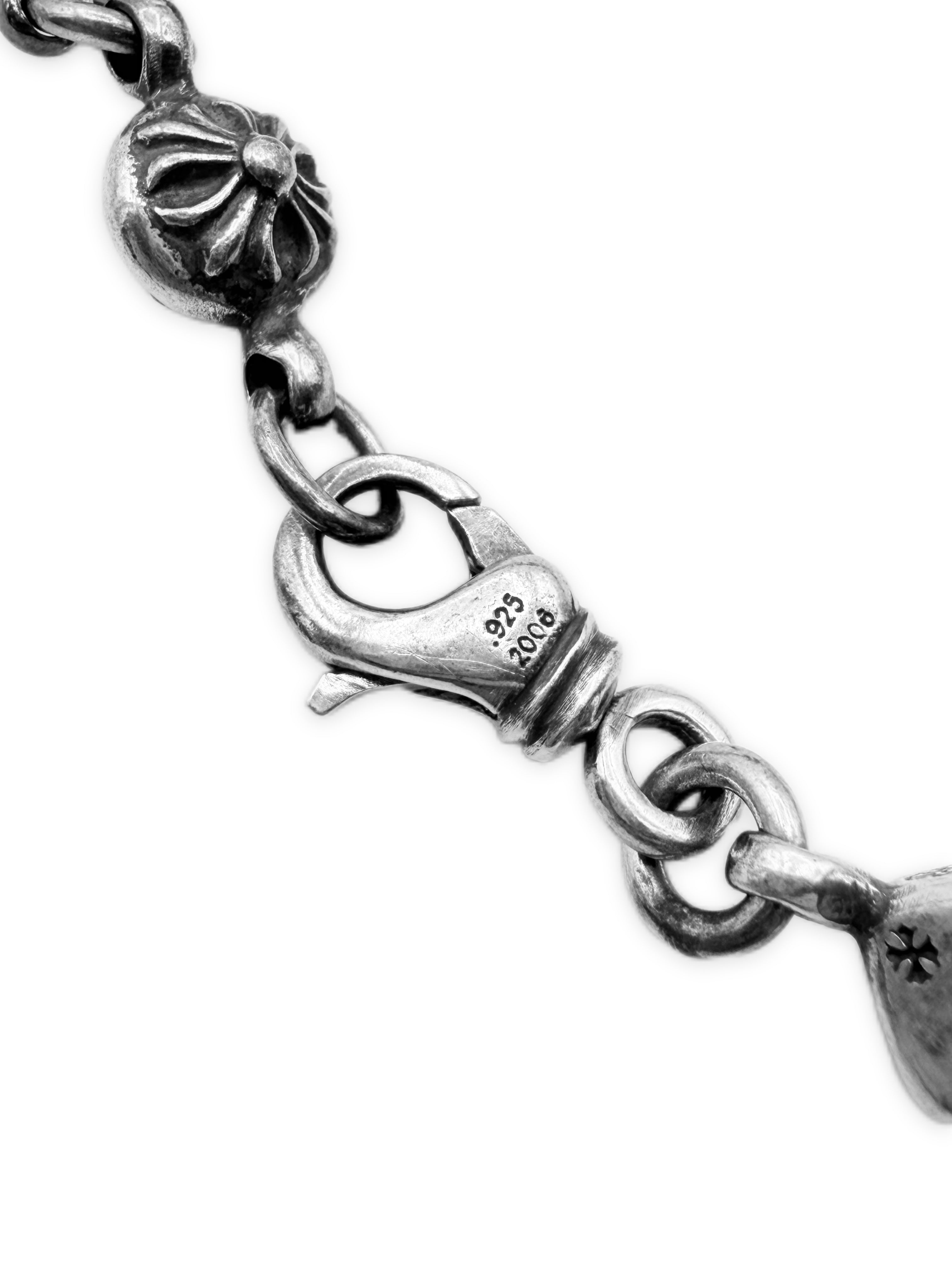 Chrome Hearts Dice Crossball .925 Silver Bracelet