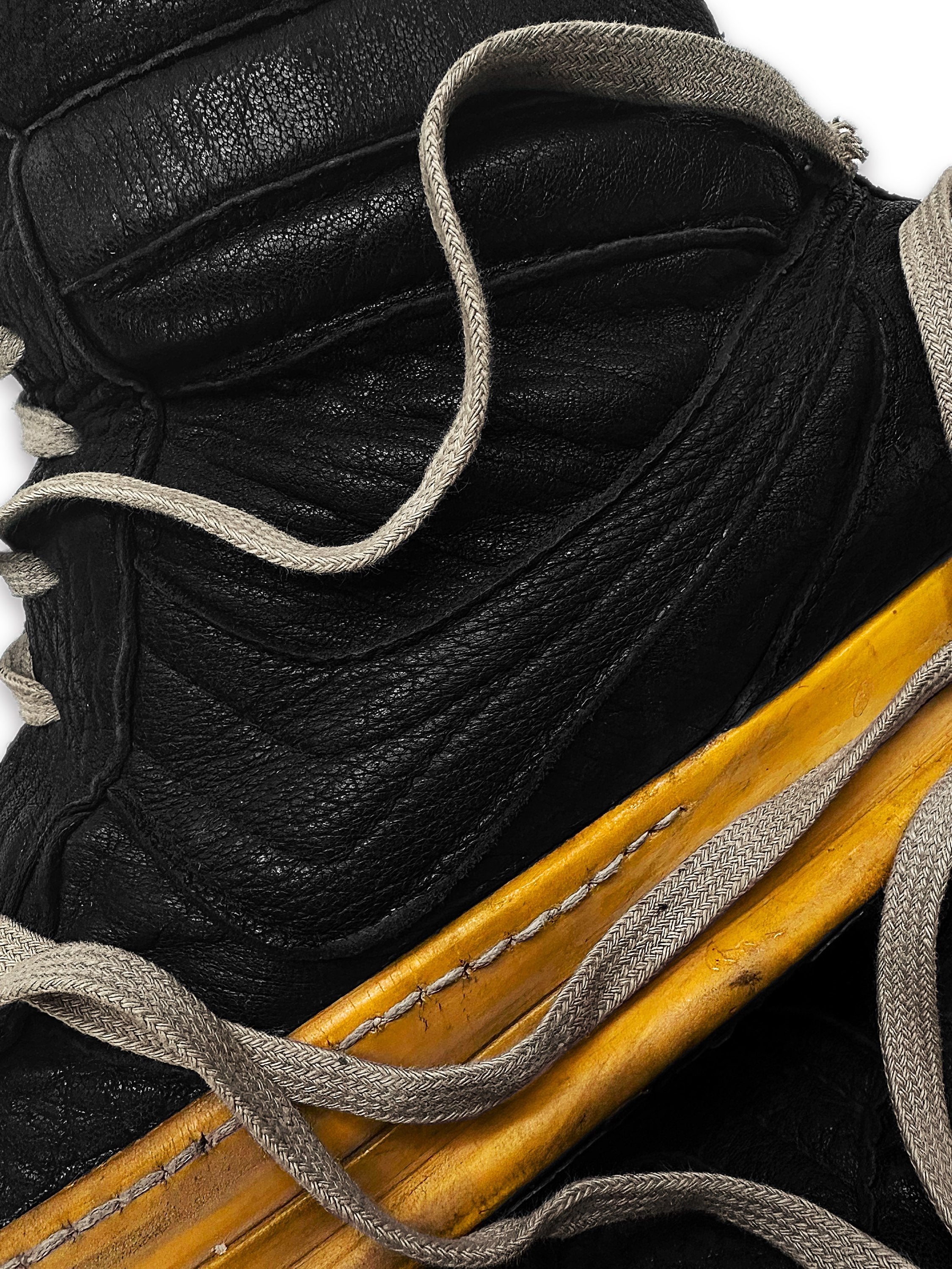 AW06 Rick Owens ‘Dustulator’ Black Pigskin Leather Hi-top Dunks