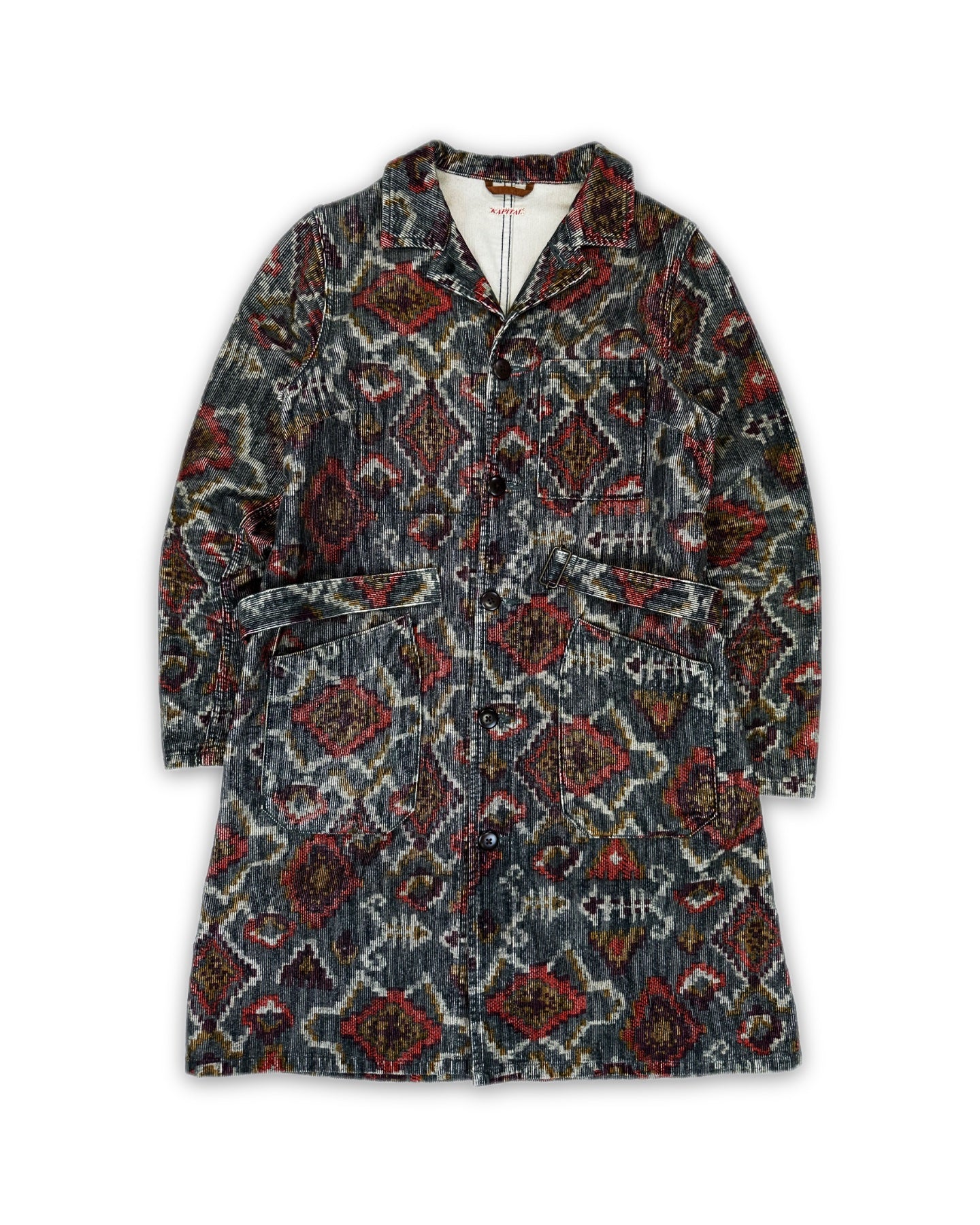 Kapital ‘Tapestry’ Corduroy Full Length Trench Coat