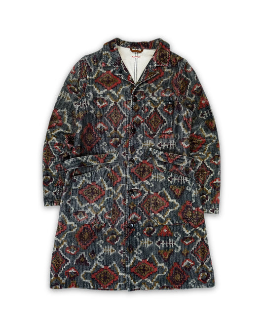 Kapital ‘Tapestry’ Corduroy Full Length Trench Coat
