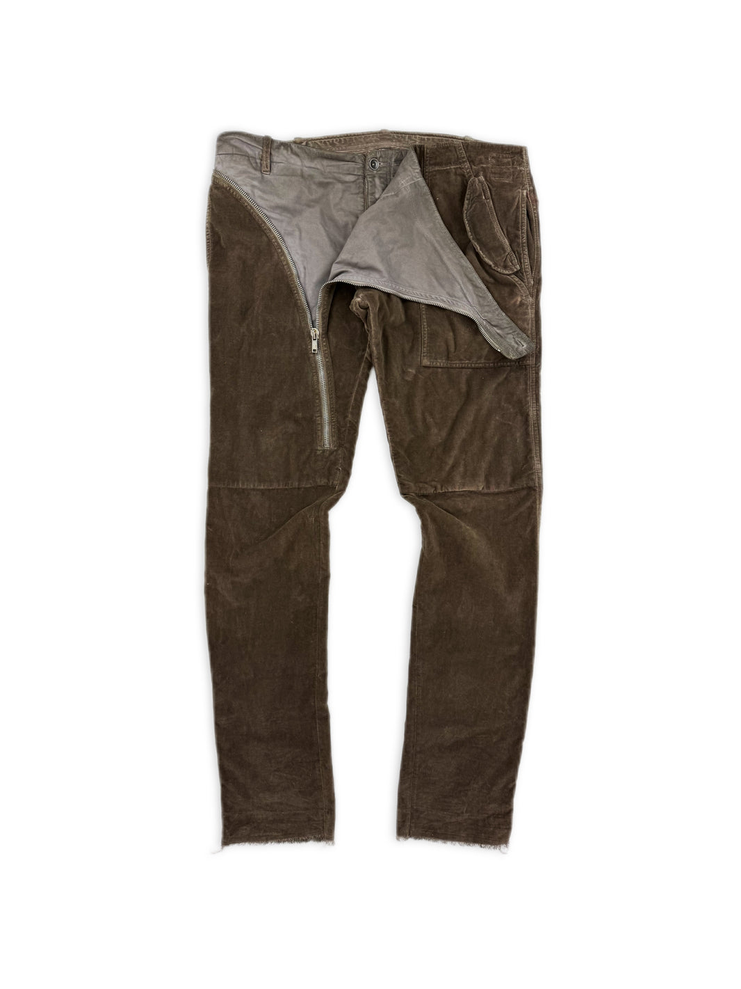 SS08 Rick Owens ‘Aircut’ Brown Corduroy Double Layer Pants