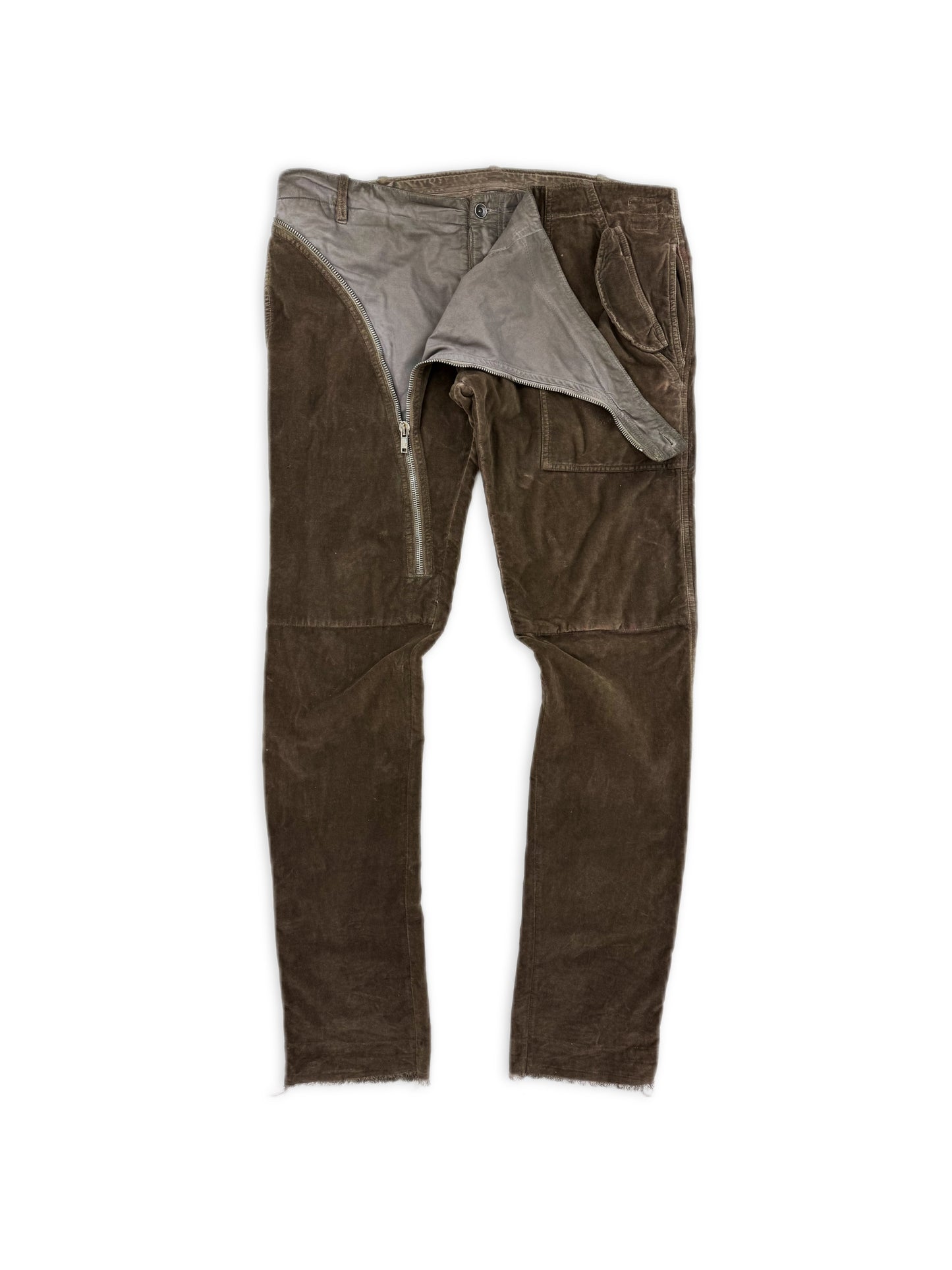 SS08 Rick Owens ‘Aircut’ Brown Corduroy Double Layer Pants