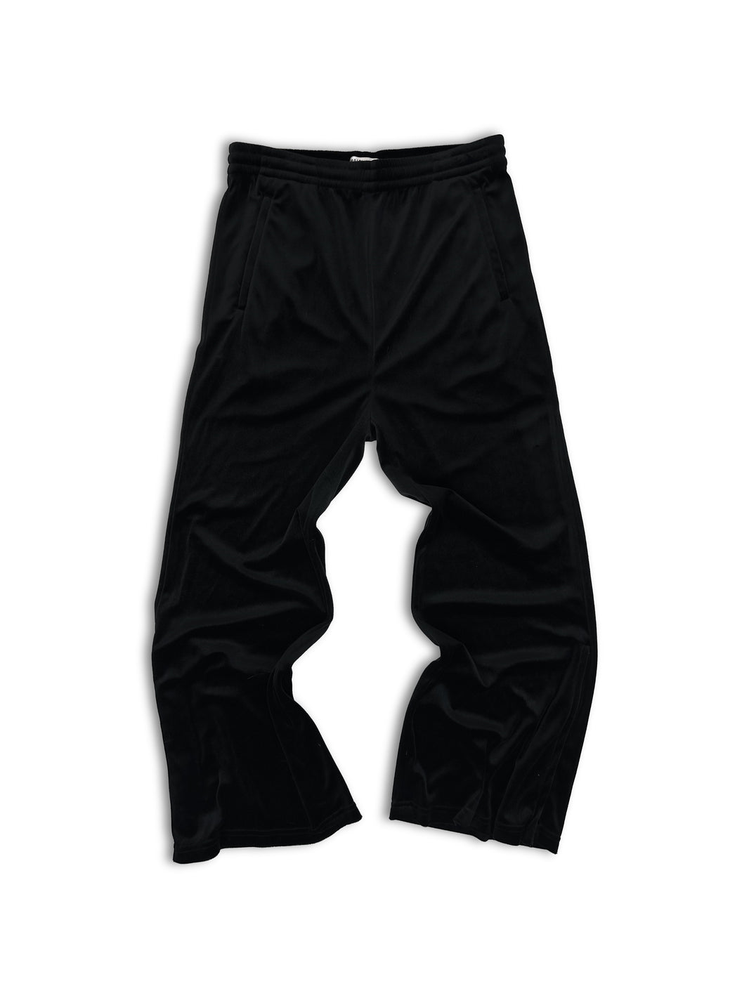 AW22 Balenciaga Velour Flared Black Light Weight Pants