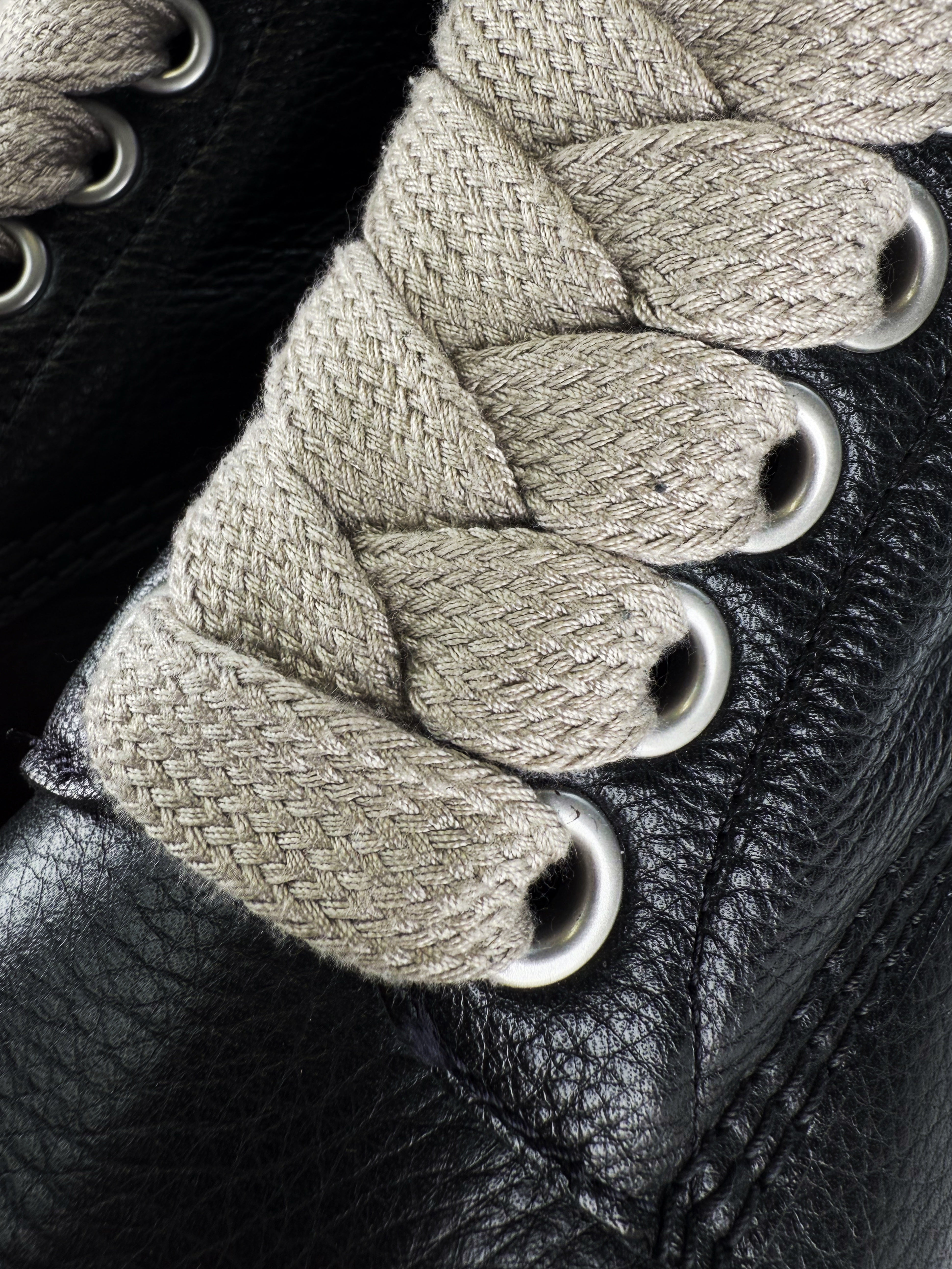 Rick Owens x Dr Marten ‘1460’ Mega Lace Side Zip Black Boots