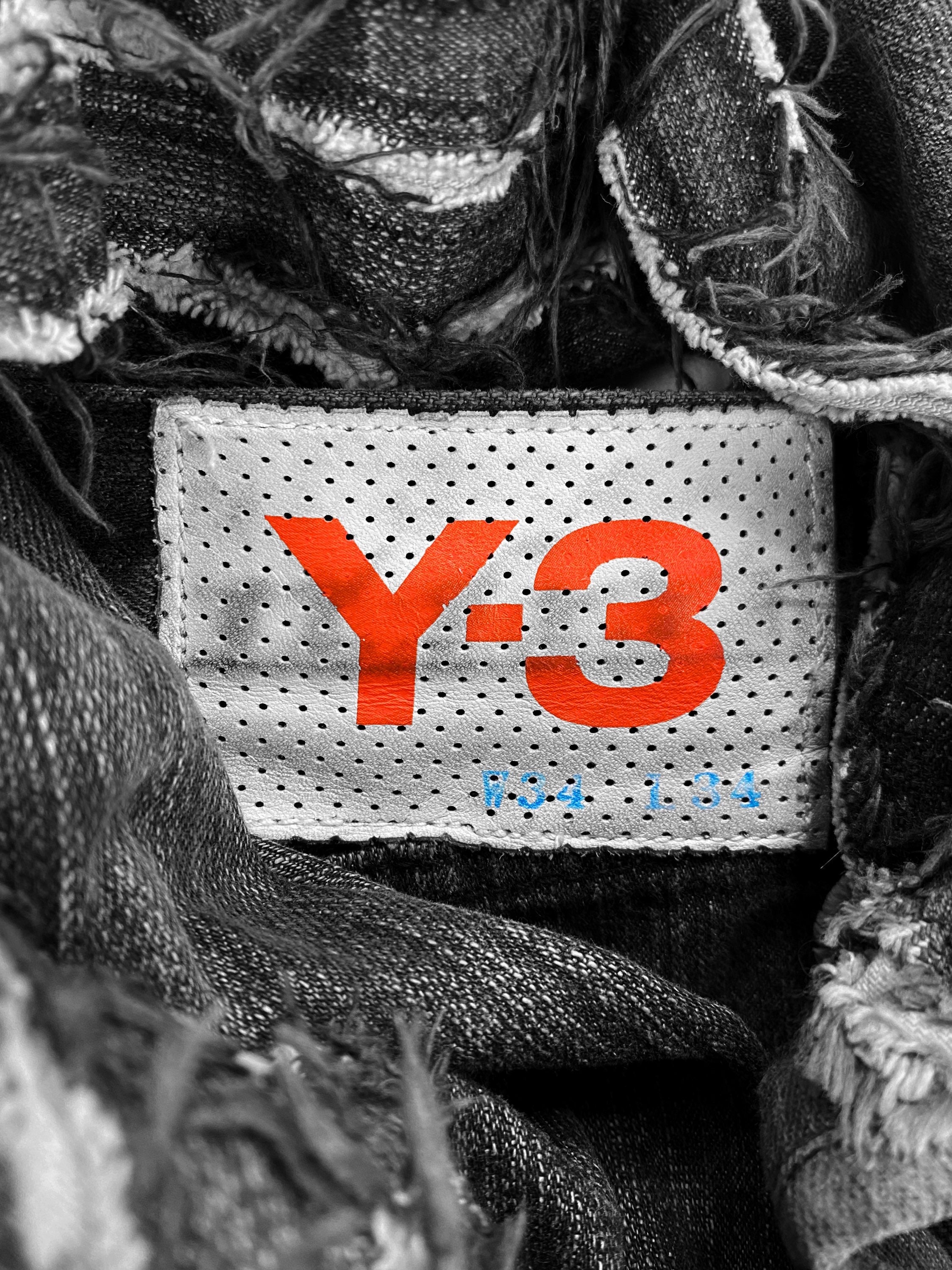 SS04 Yohji Yamamoto Y-3 X Adidas ‘Three Stripe’ Claw Mark Denim