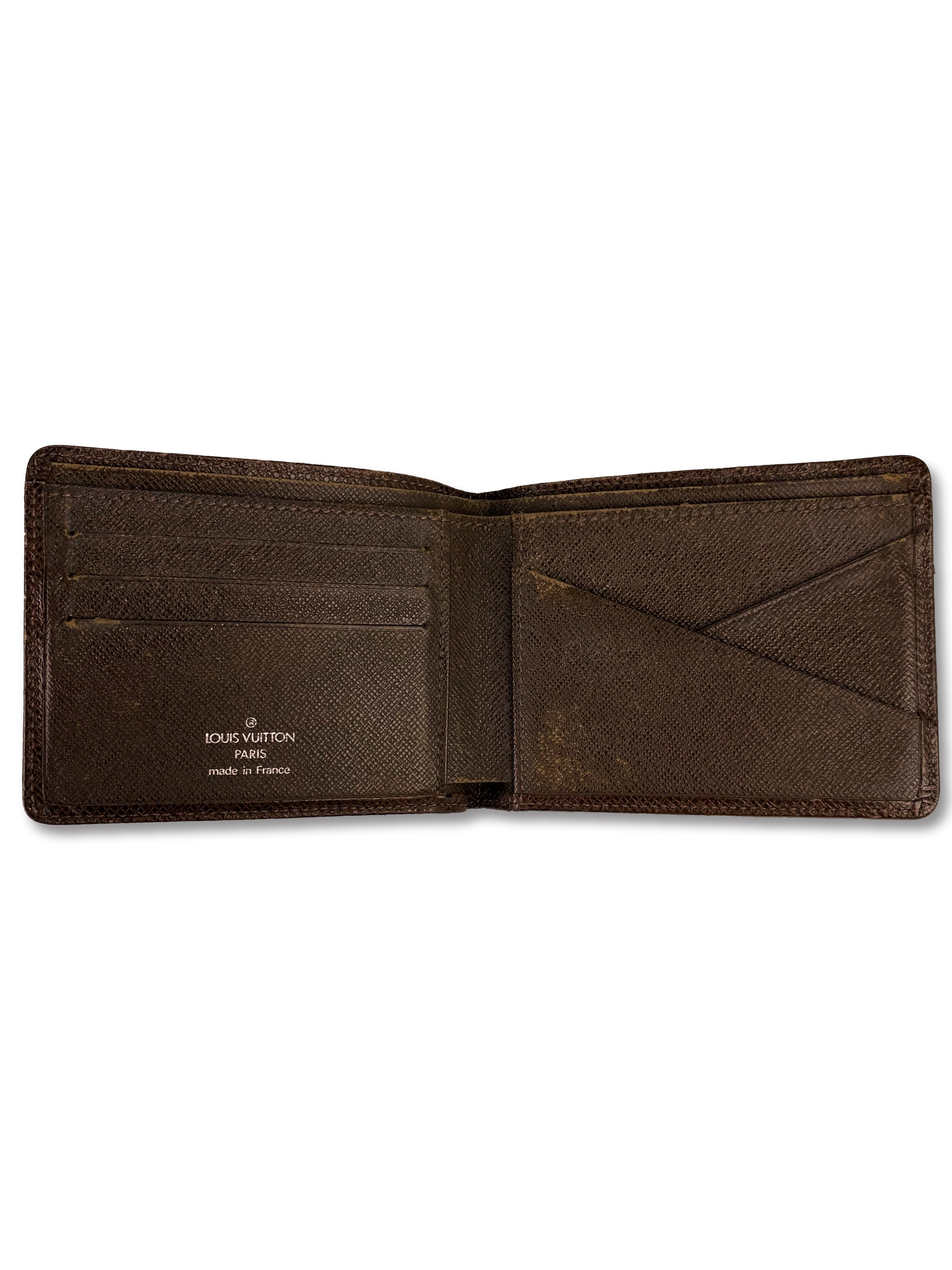 Louis Vuitton Epi Embossed Logo Brown Bifold Wallet