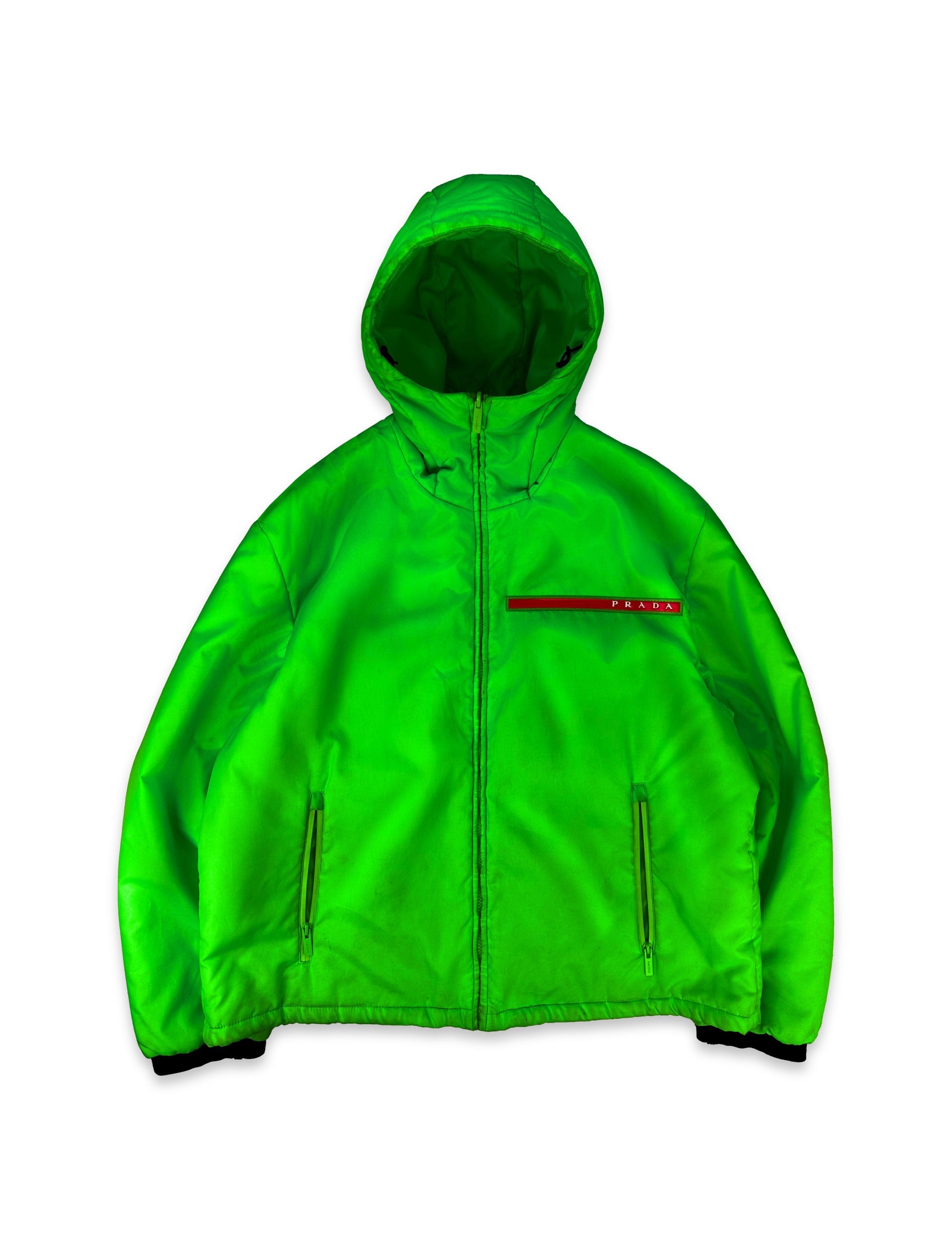 AW18 Prada ‘Pistachio’ Linea Rossa Neon Green Puffer Jacket