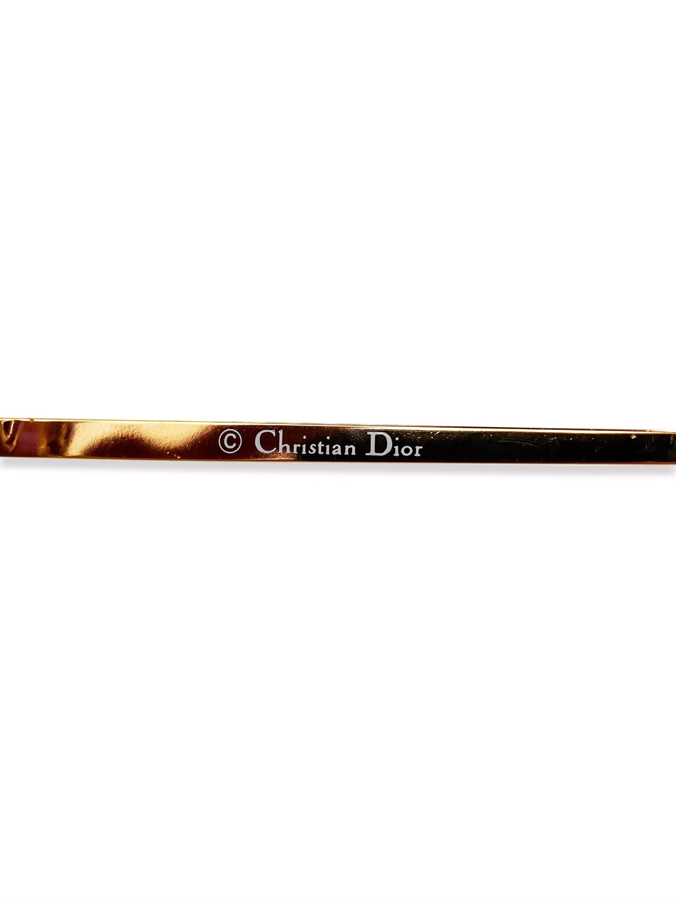 2000’s Dior Violet Tint Gold Rounded Frame Sunglasses