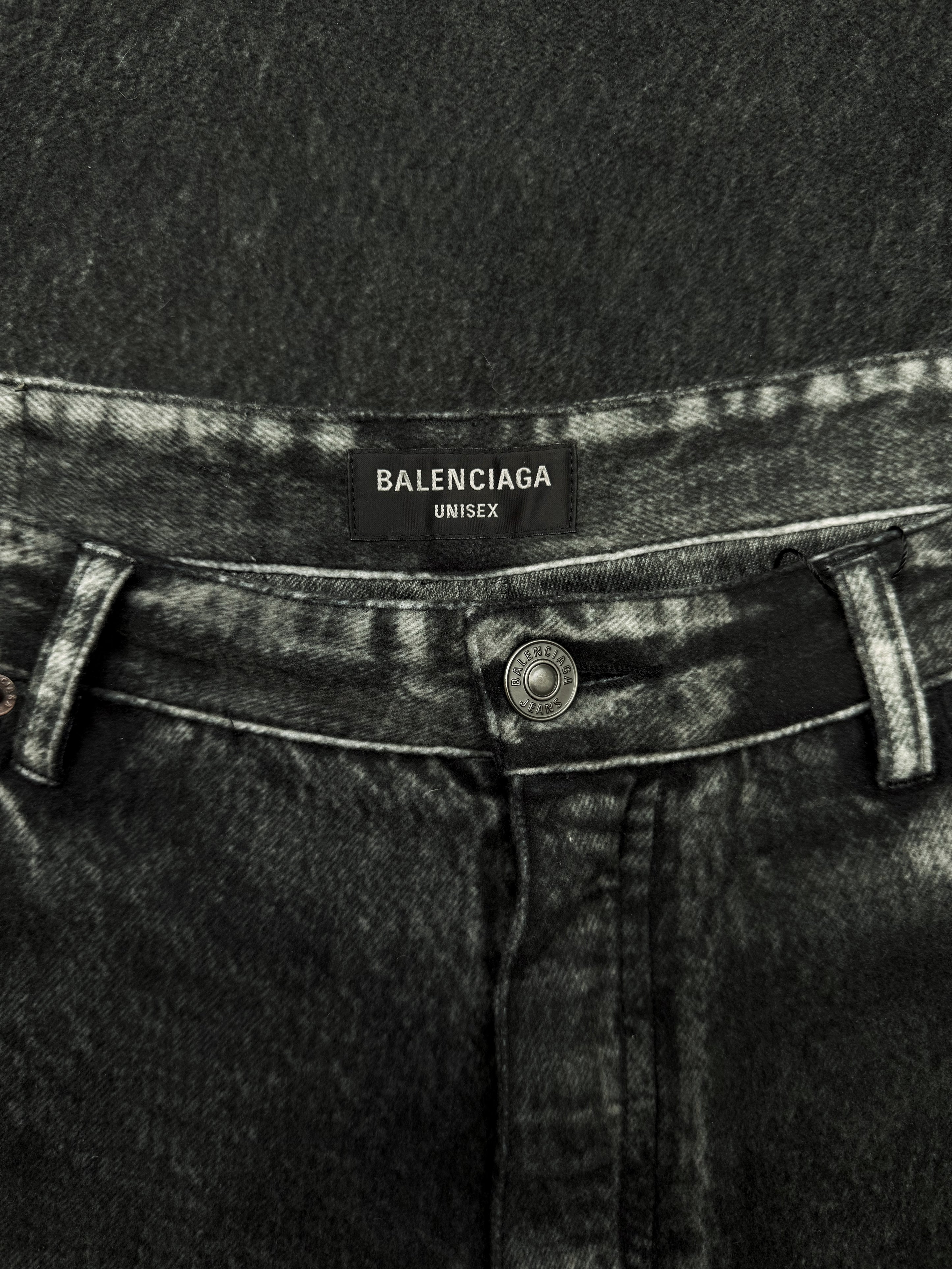 SS23 Balenciaga Trompe L’Oeil Dark Wash Jeans