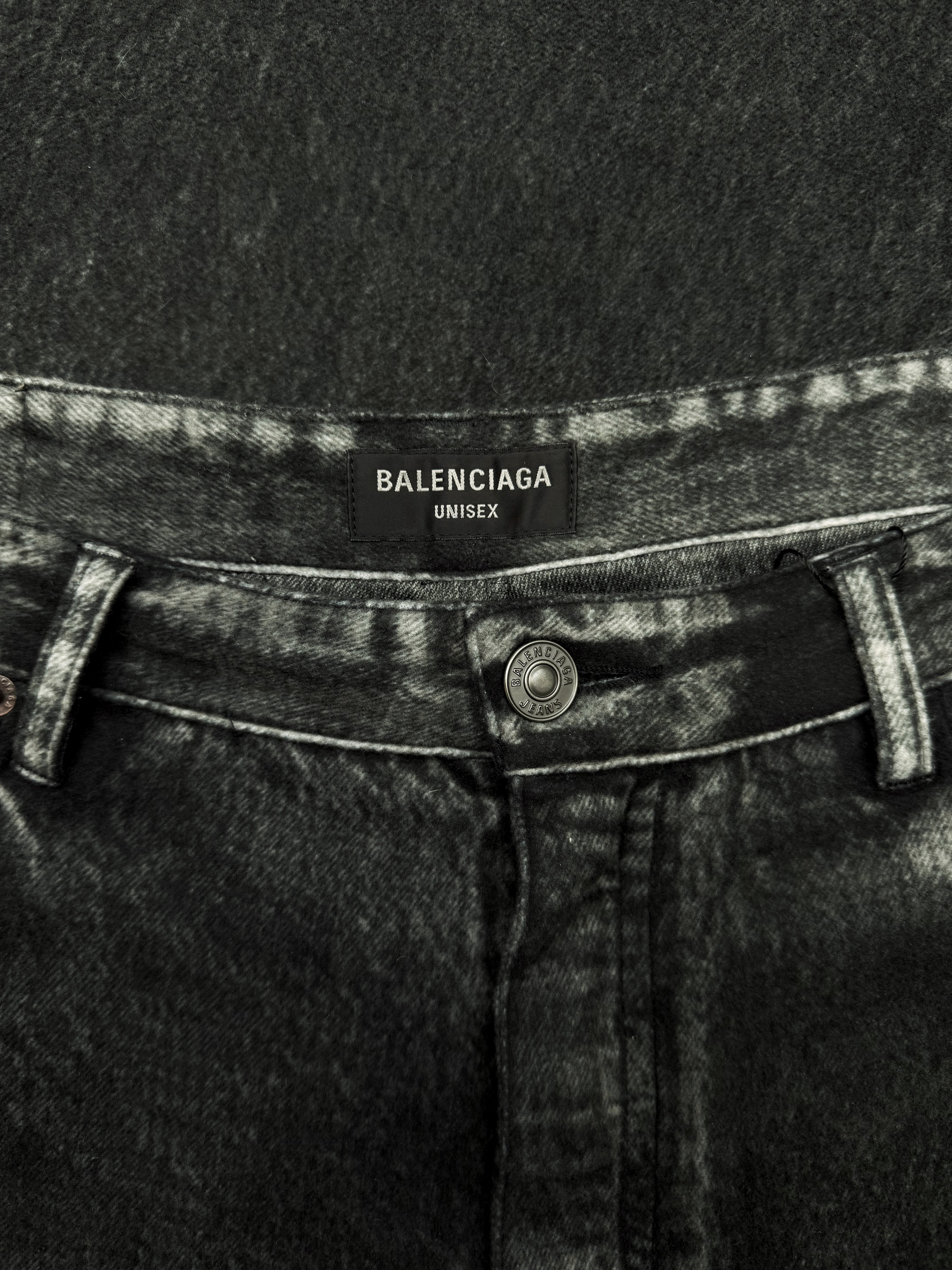 SS23 Balenciaga Trompe L’Oeil Dark Wash Jeans