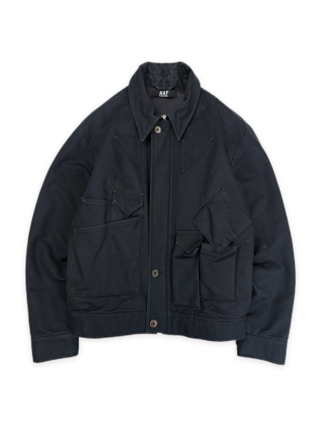 AW04 Raf by Raf Simons ‘Waves’ Sculptural Multi Pocket Work Jacket