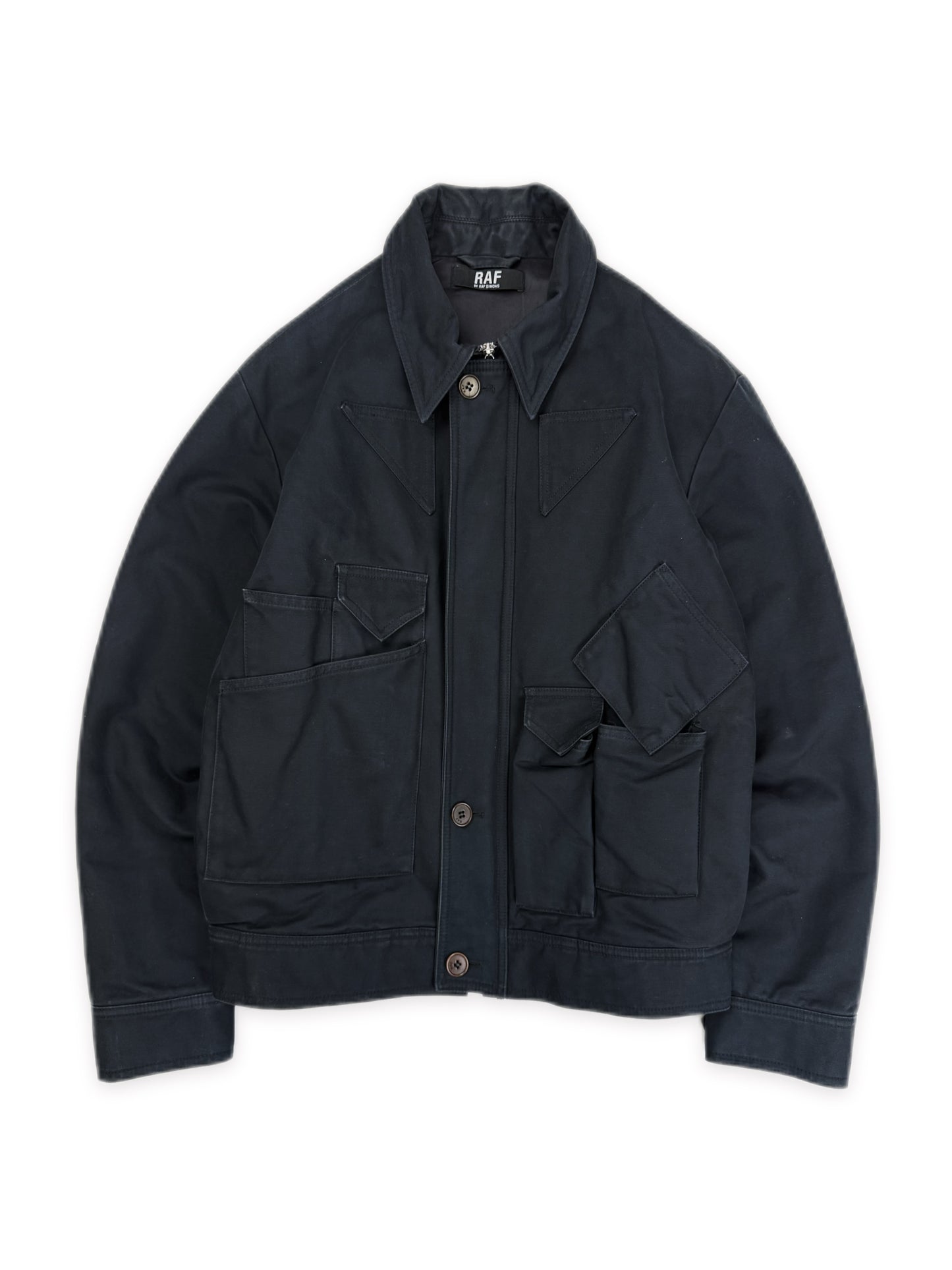 AW04 Raf by Raf Simons ‘Waves’ Sculptural Multi Pocket Work Jacket
