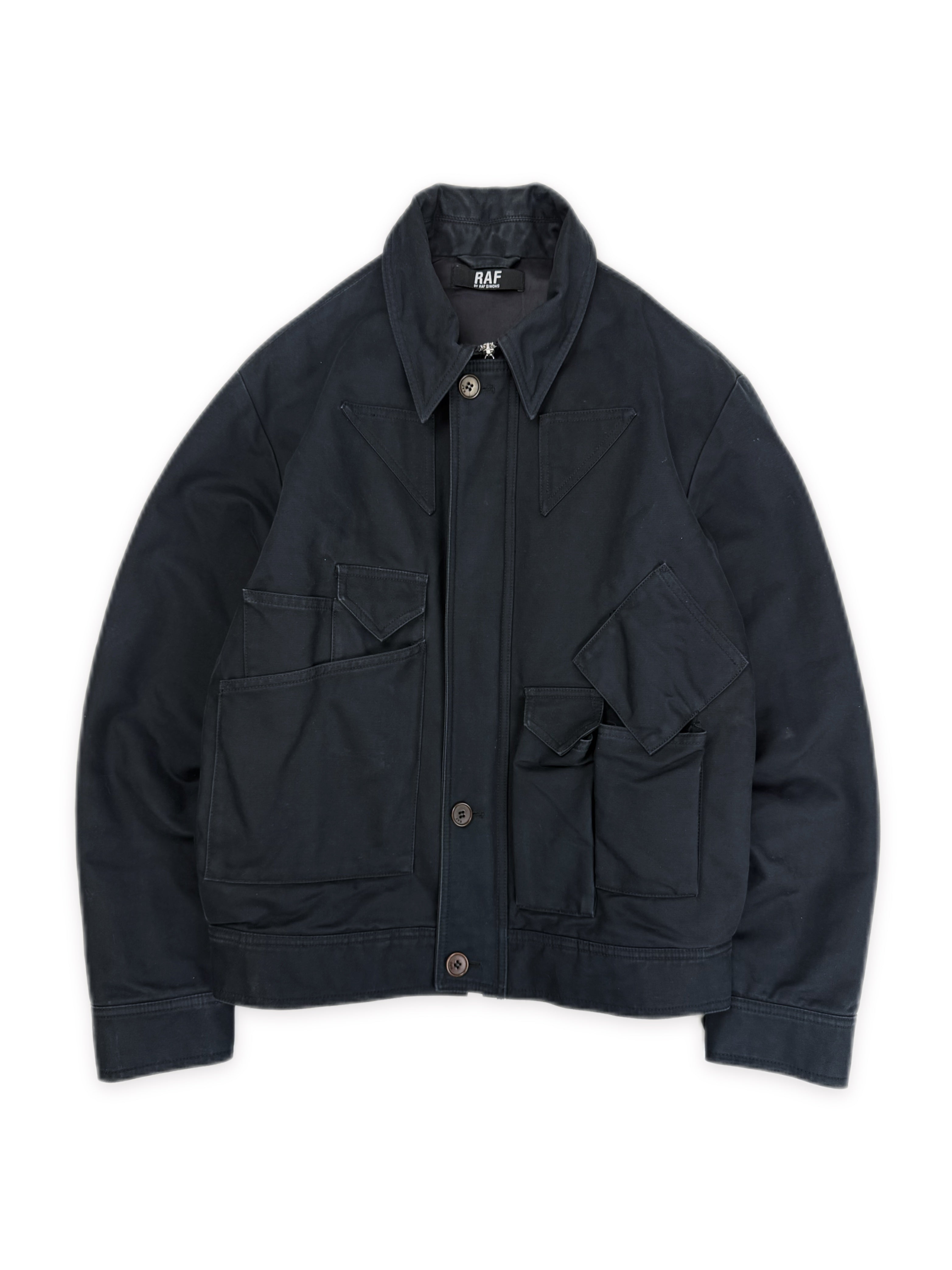AW04 Raf by Raf Simons ‘Waves’ Sculptural Multi Pocket Work Jacket