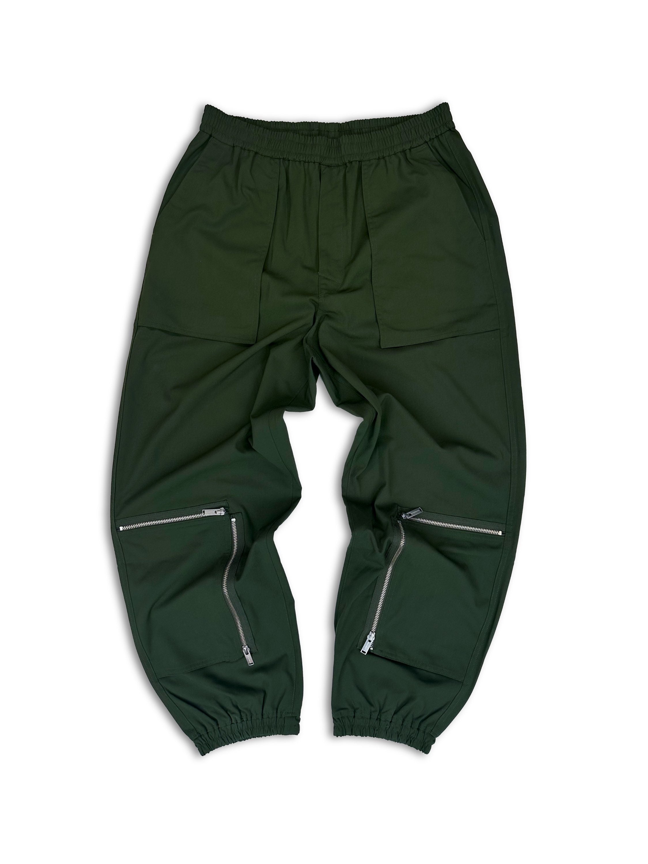 Undercover Forest Green Multi-zip Wide Cut Cargo Pants