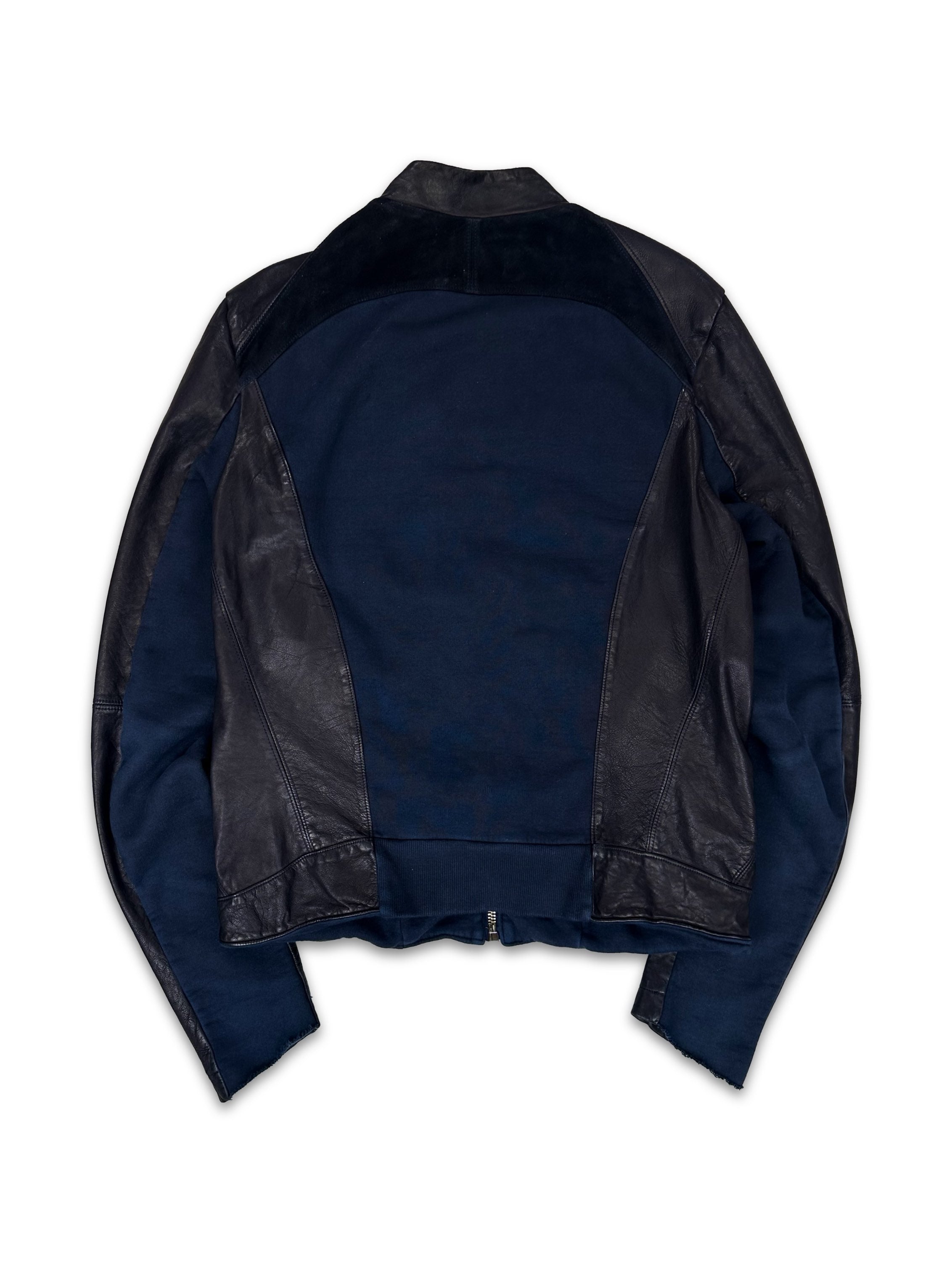 AW05 Rick Owens ‘Moog’ Panelled Calfskin Leather Moto Jacket