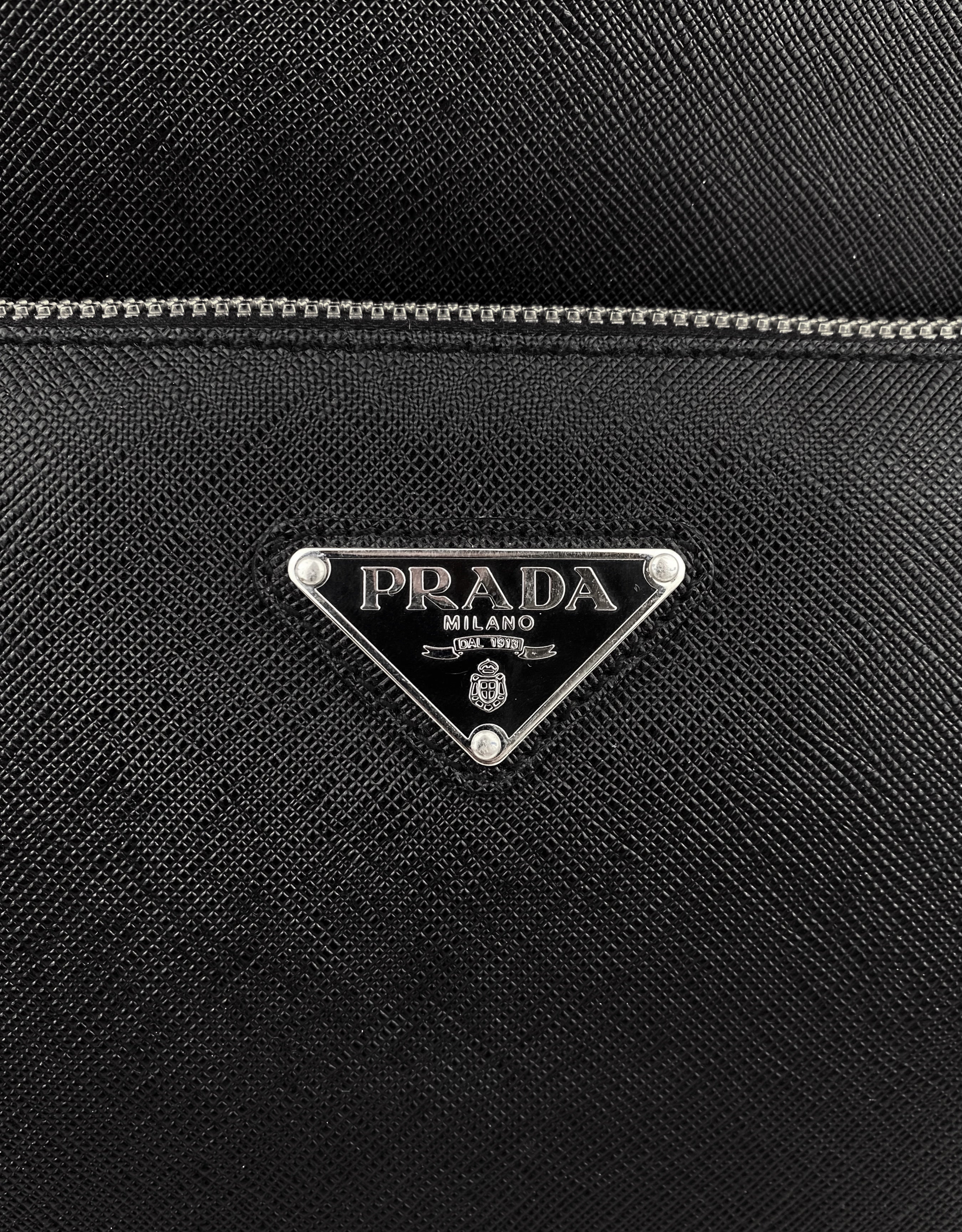 Prada Nylon Adjustable Multi-Pocket Metallic Suitcase