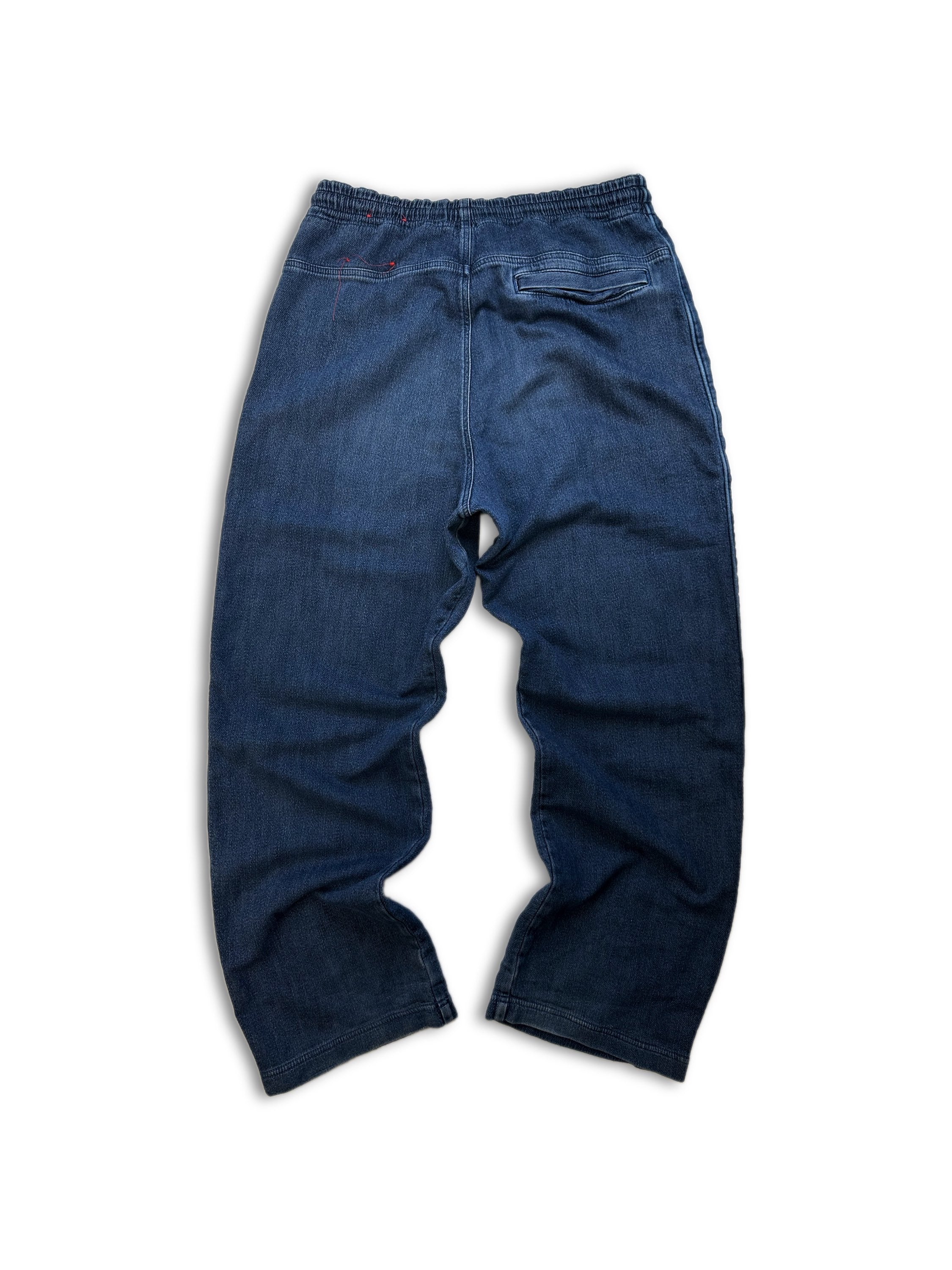 Diesel Wide Cut Blue Wash Denim Heavy Weight Pants