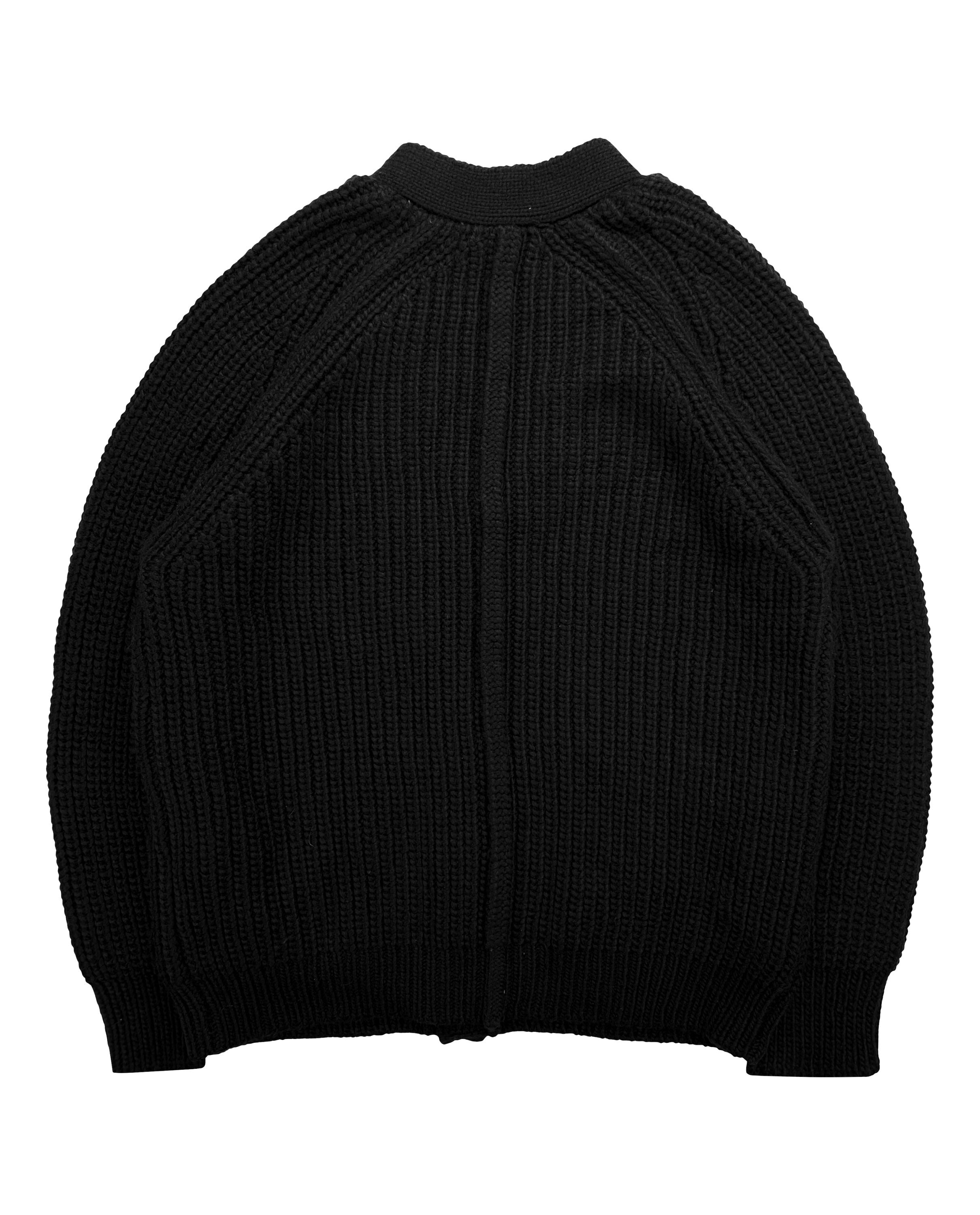 Undercover Black Heavy Weight Cable Knit Cardigan