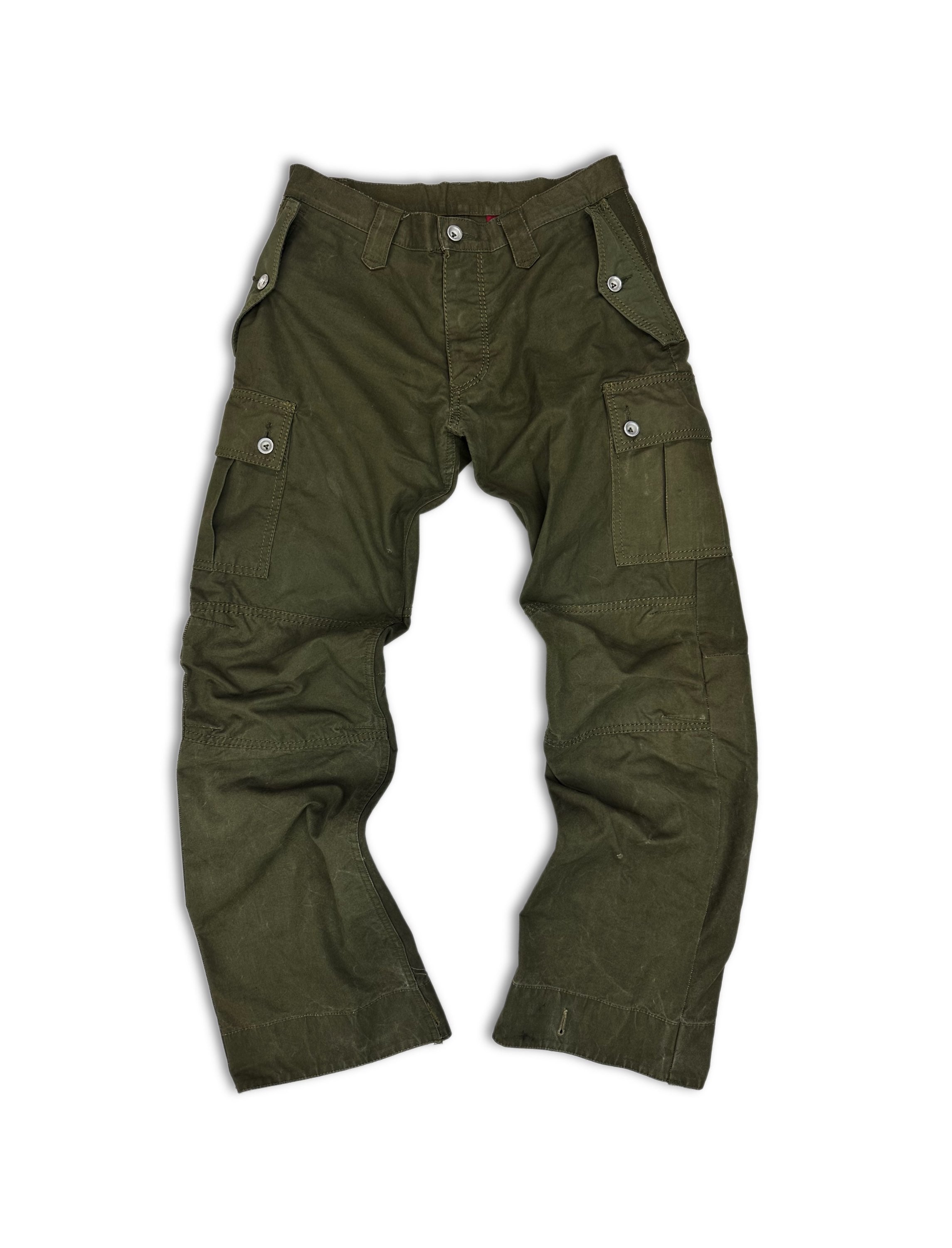00s Isamu Katayama BACKLASH ‘Reconstructed’ Flared Cargo Pants