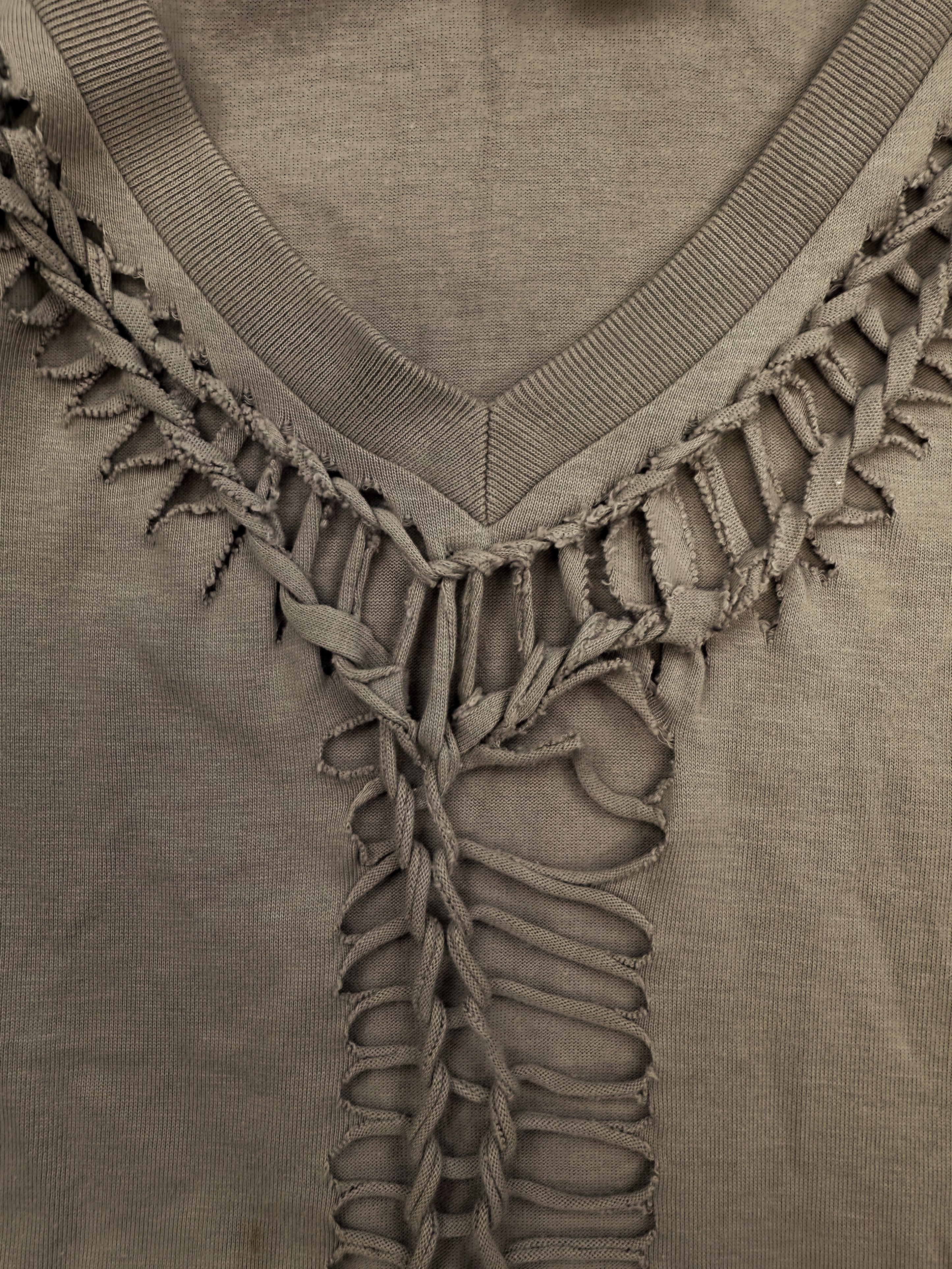 00s Number (N)ine Beige Rope Braided Long Sleeve