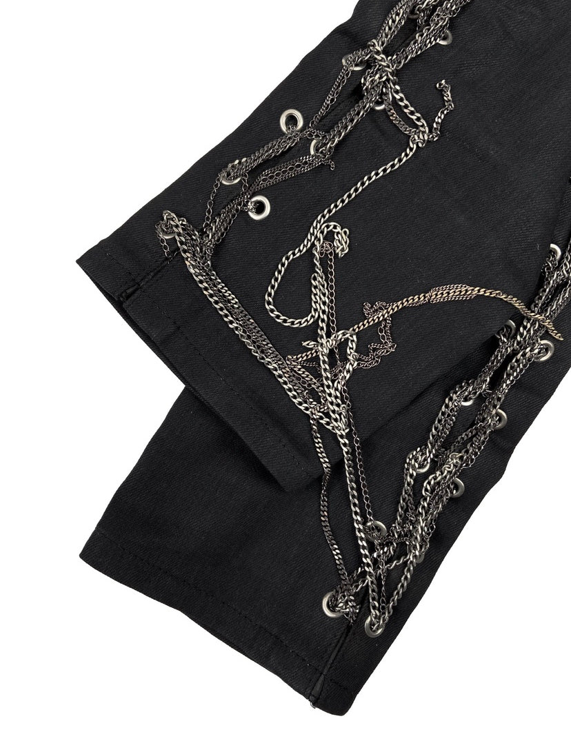 FW14 Saint Laurent Paris Sample Chain Weave Skinny Denim