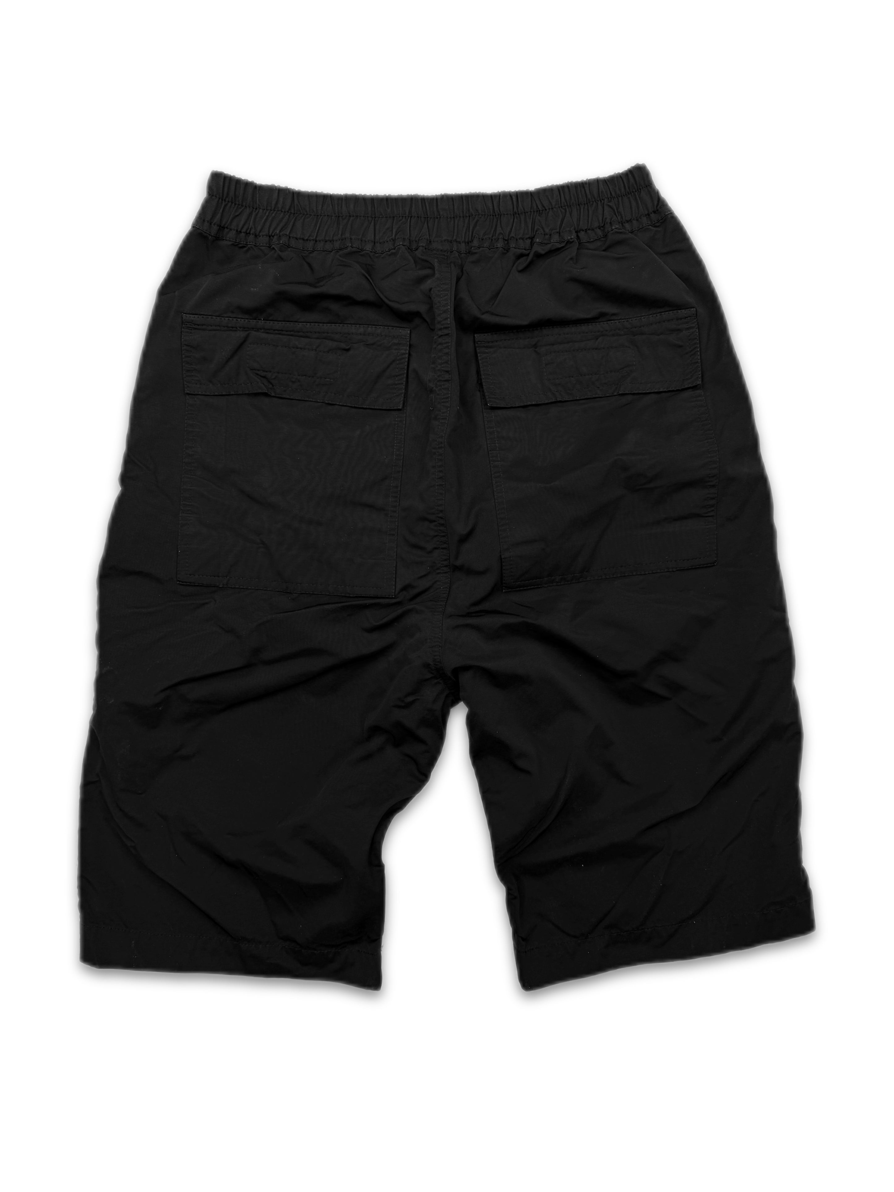 AW18 Rick Owens Patchwork ‘Pod’ Drop Crotch Nylon Shorts