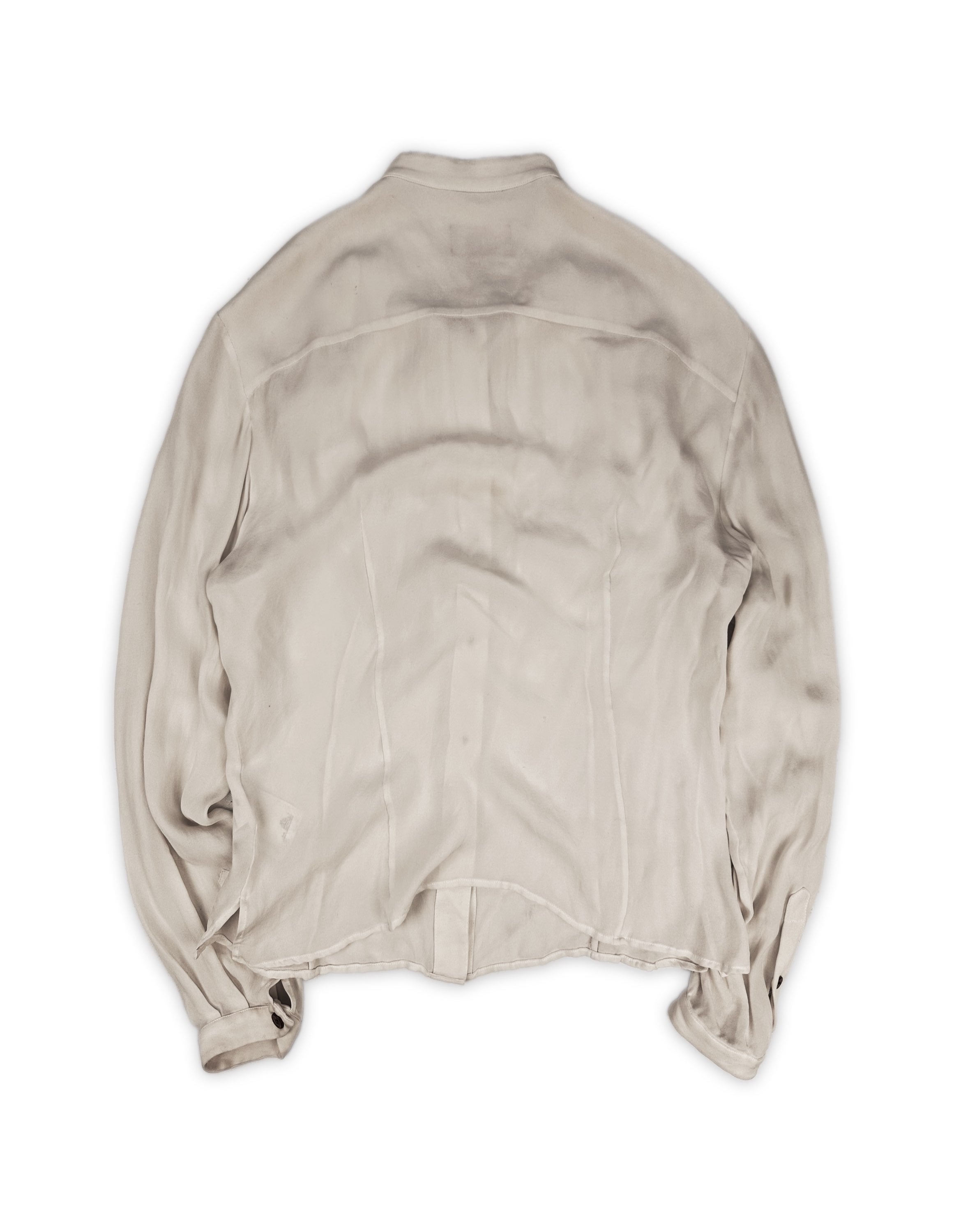 00s Vivienne Westwood ‘Heart’ Motif Pleated Button Up Shirt