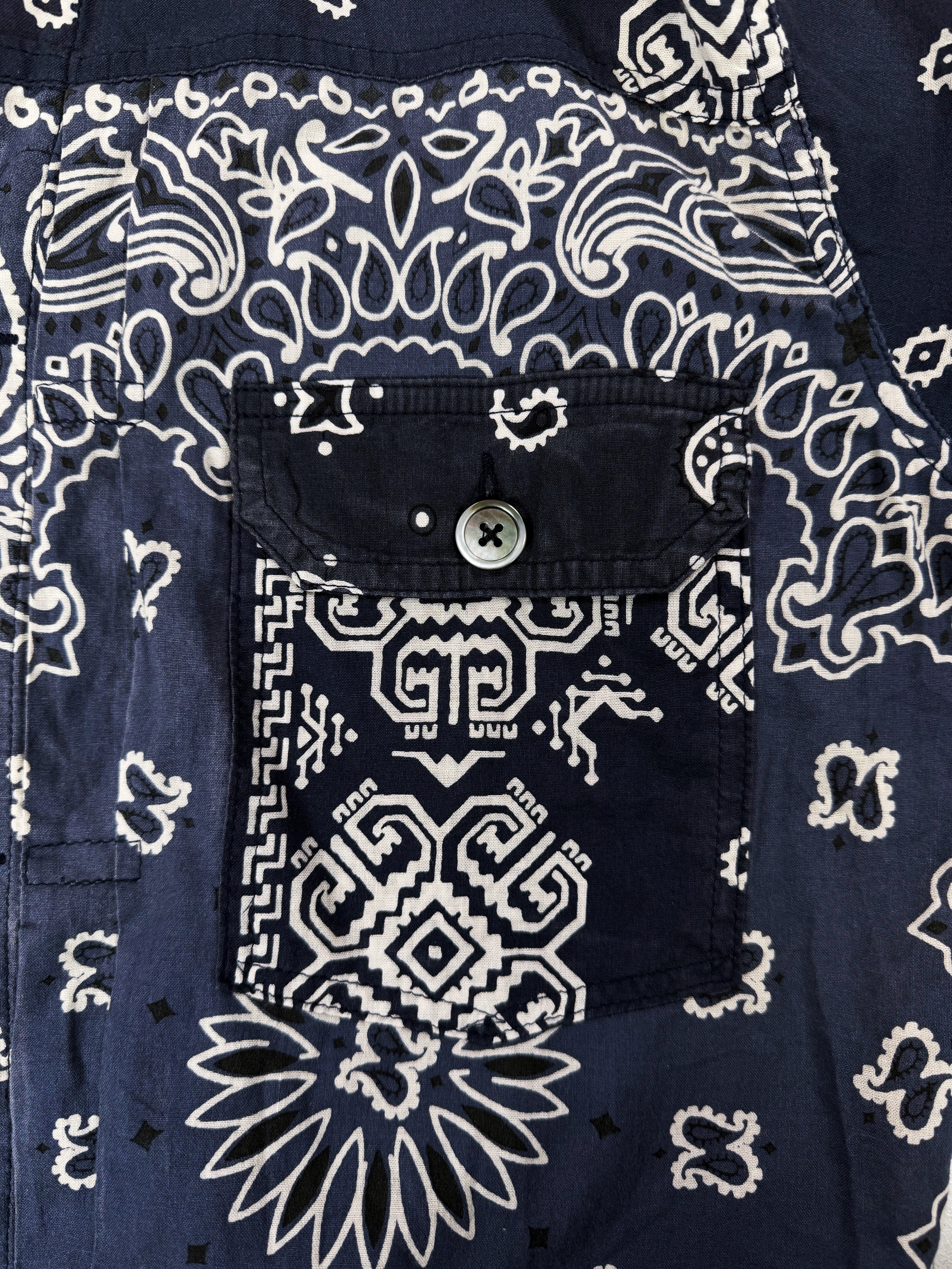 Kapital Blue Paisley Bandana Light Weight Button-up Jacket