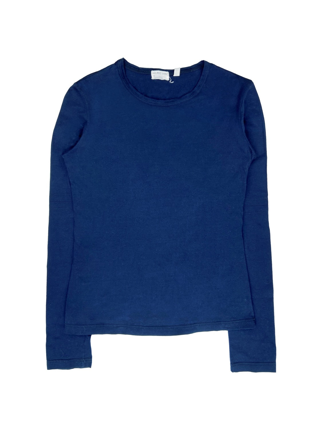 AW98 Helmut Lang Cut Out Navy Blue Longsleeve Shirt