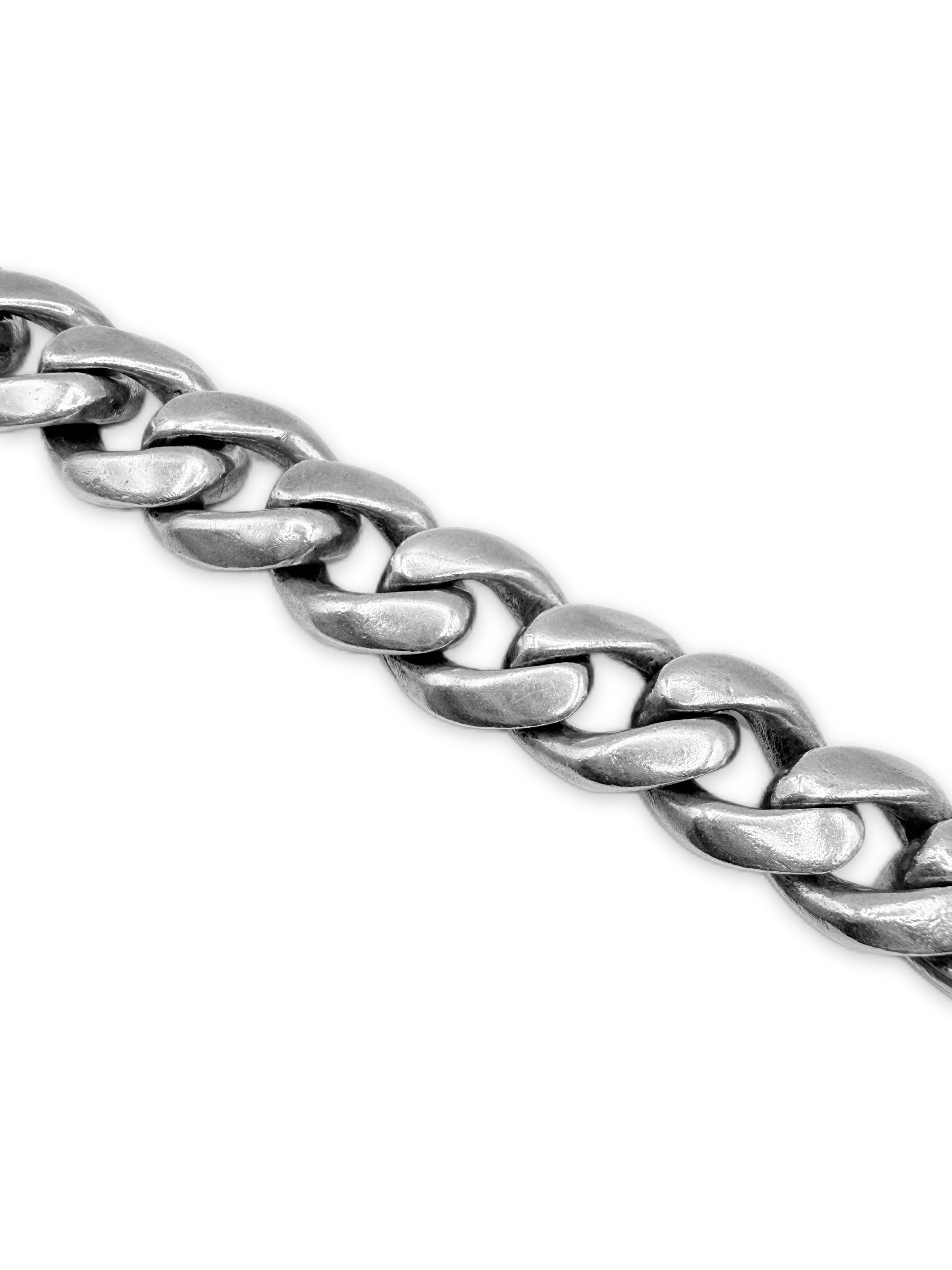 Chrome Hearts Fleur de Lis Box ID Cuban Link Bracelet