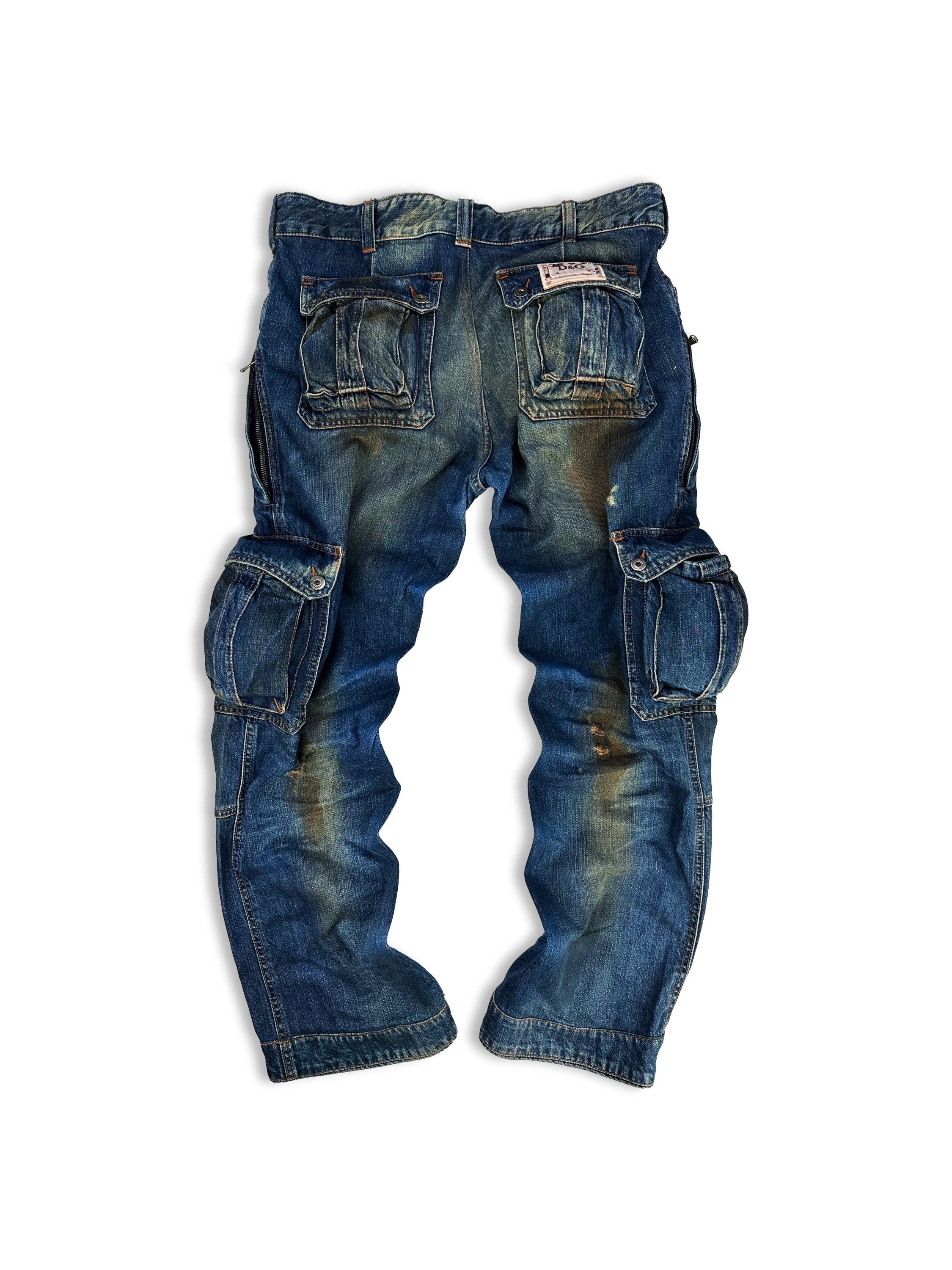 AW05 Dolce &amp; Gabbana ‘3D’ Multi Pocket Reinforced Cargo Denim