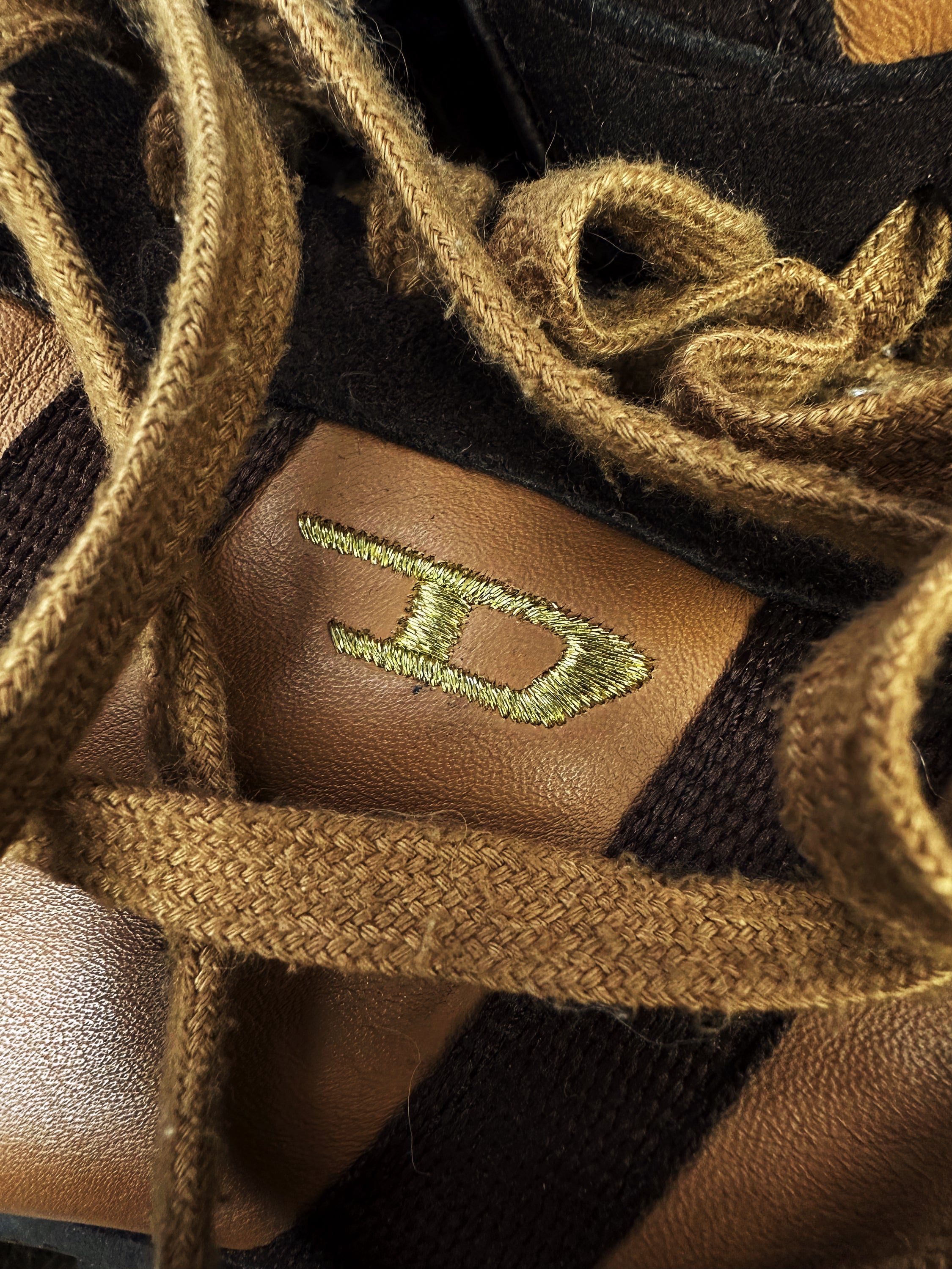 00s Diesel Colour Block Tonal Low Top ‘D’ Logo Sneakers