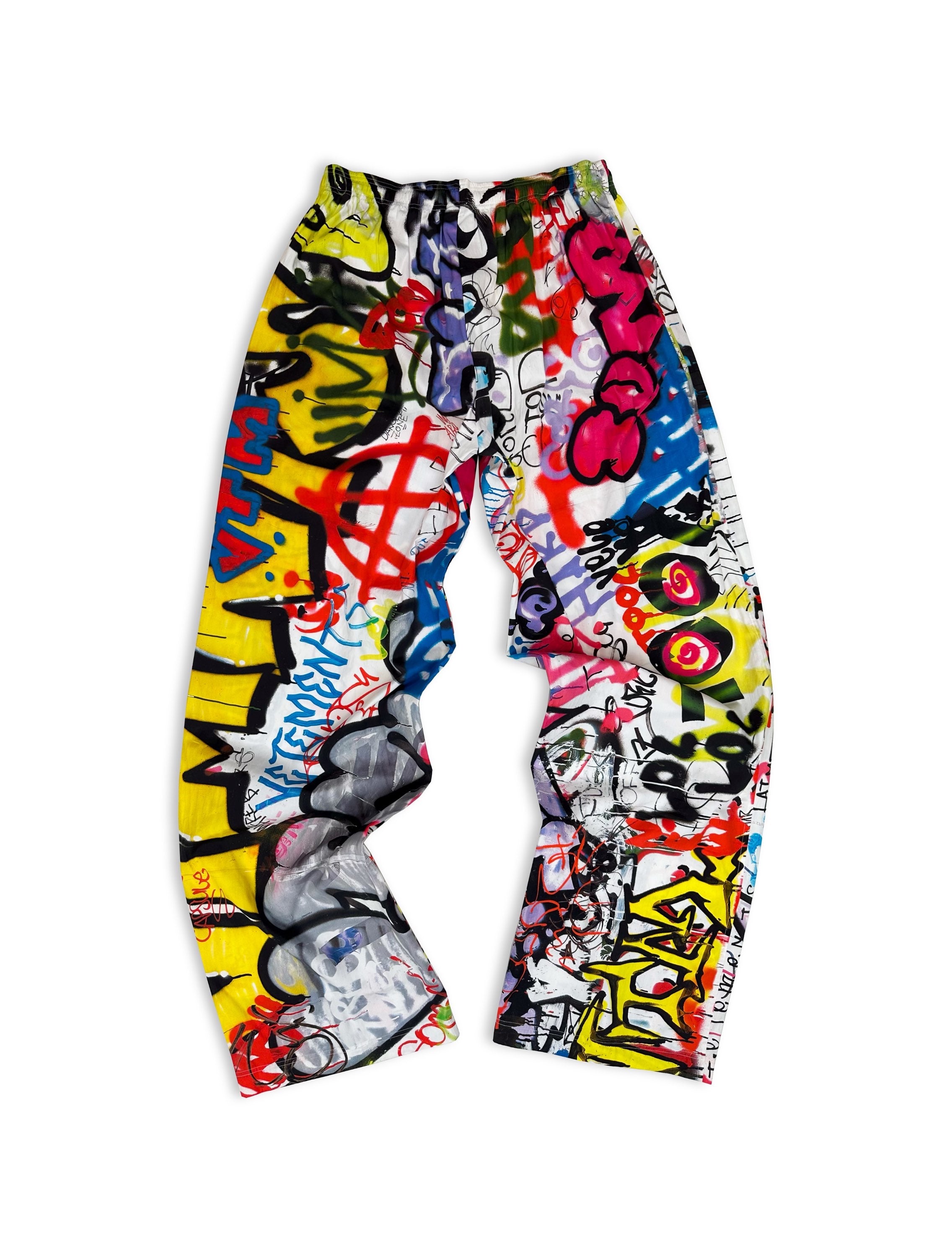 Vêtements ‘Graffiti’ Balloon Cut Graphic Elasticated Pants