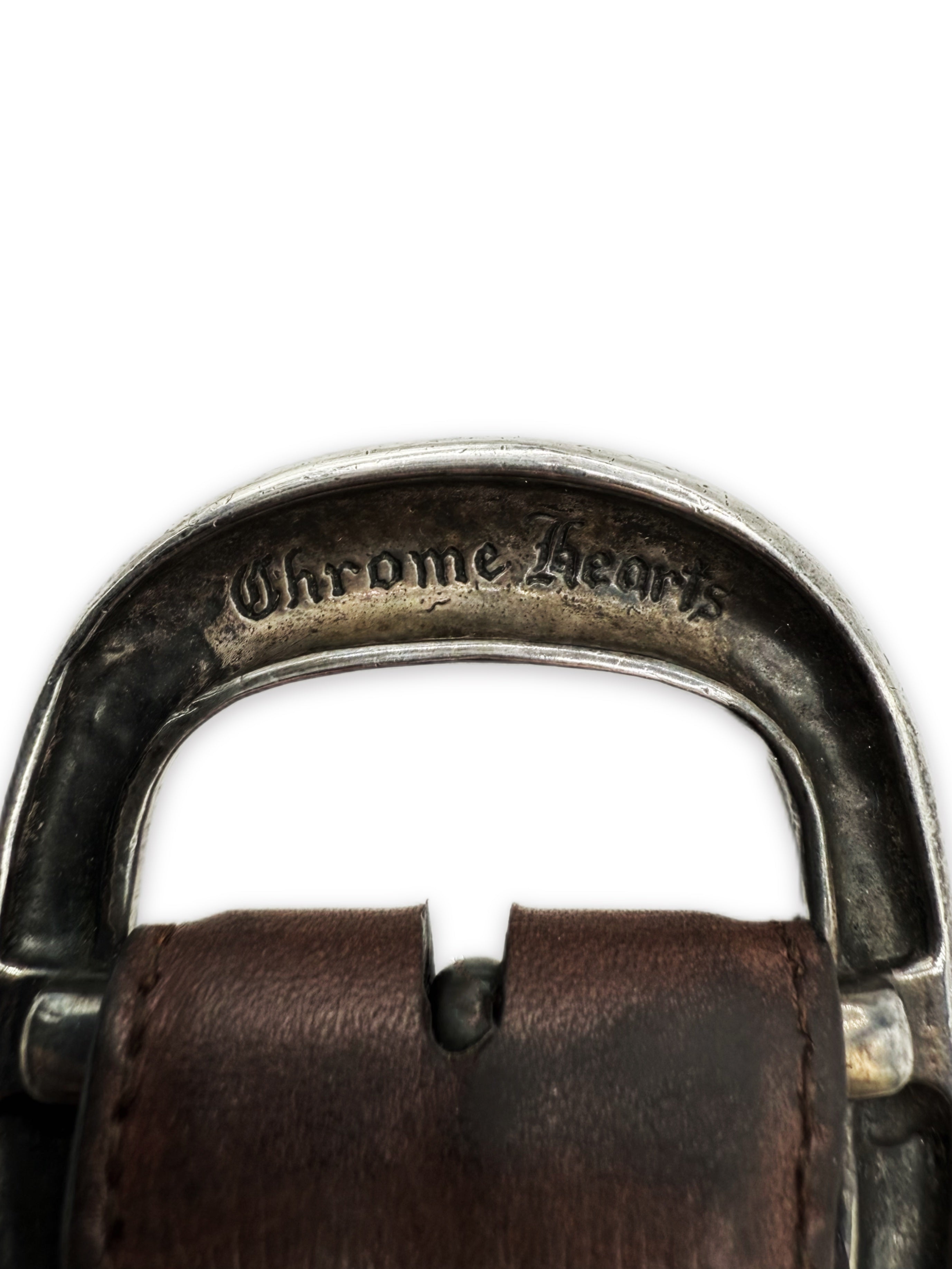 Chrome Hearts Gunslinger Brown Leather .925 Silver Belt