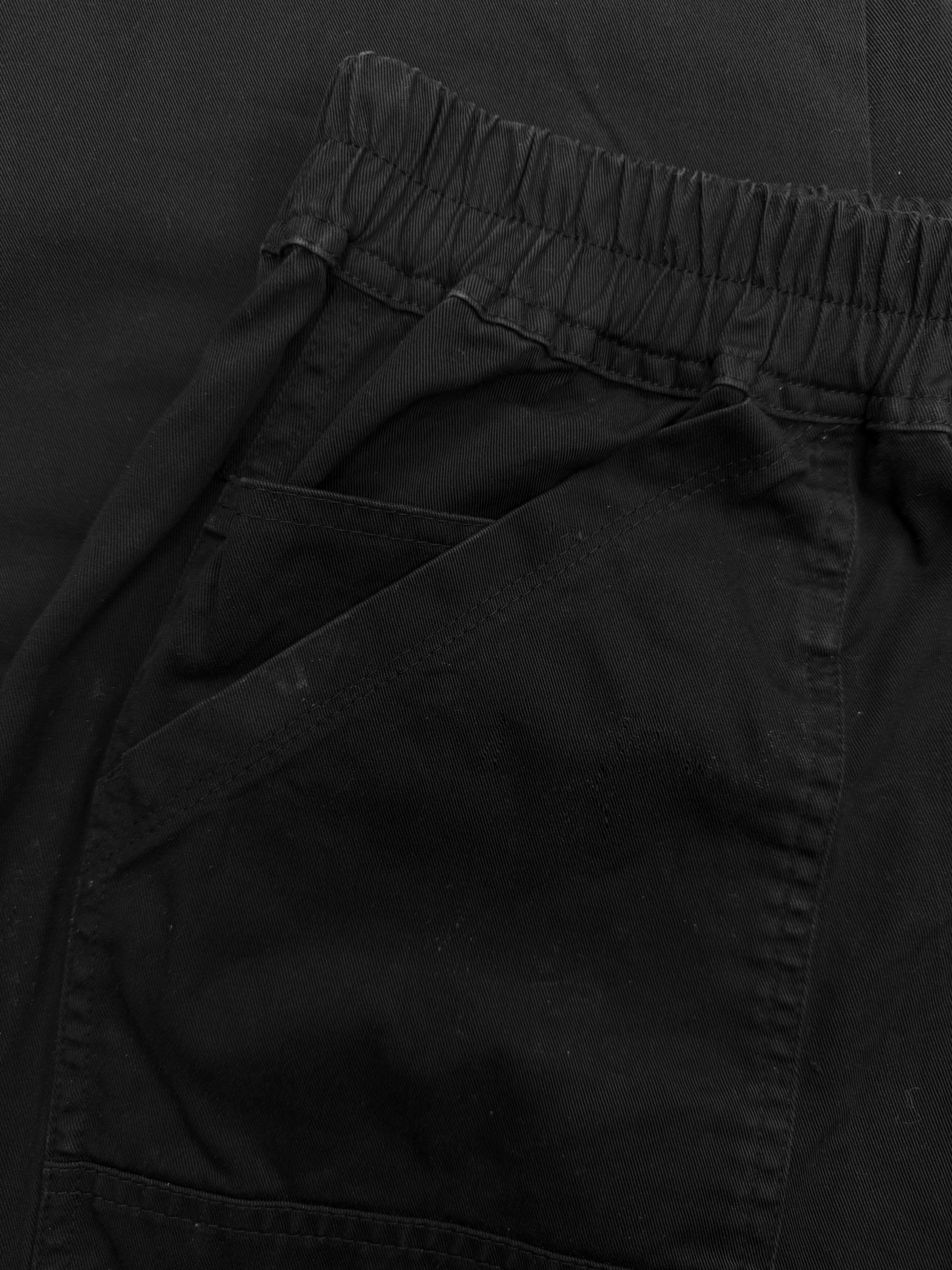 Rick Owens 3/4 Length Cropped Black Heavyweight Cotton Pants