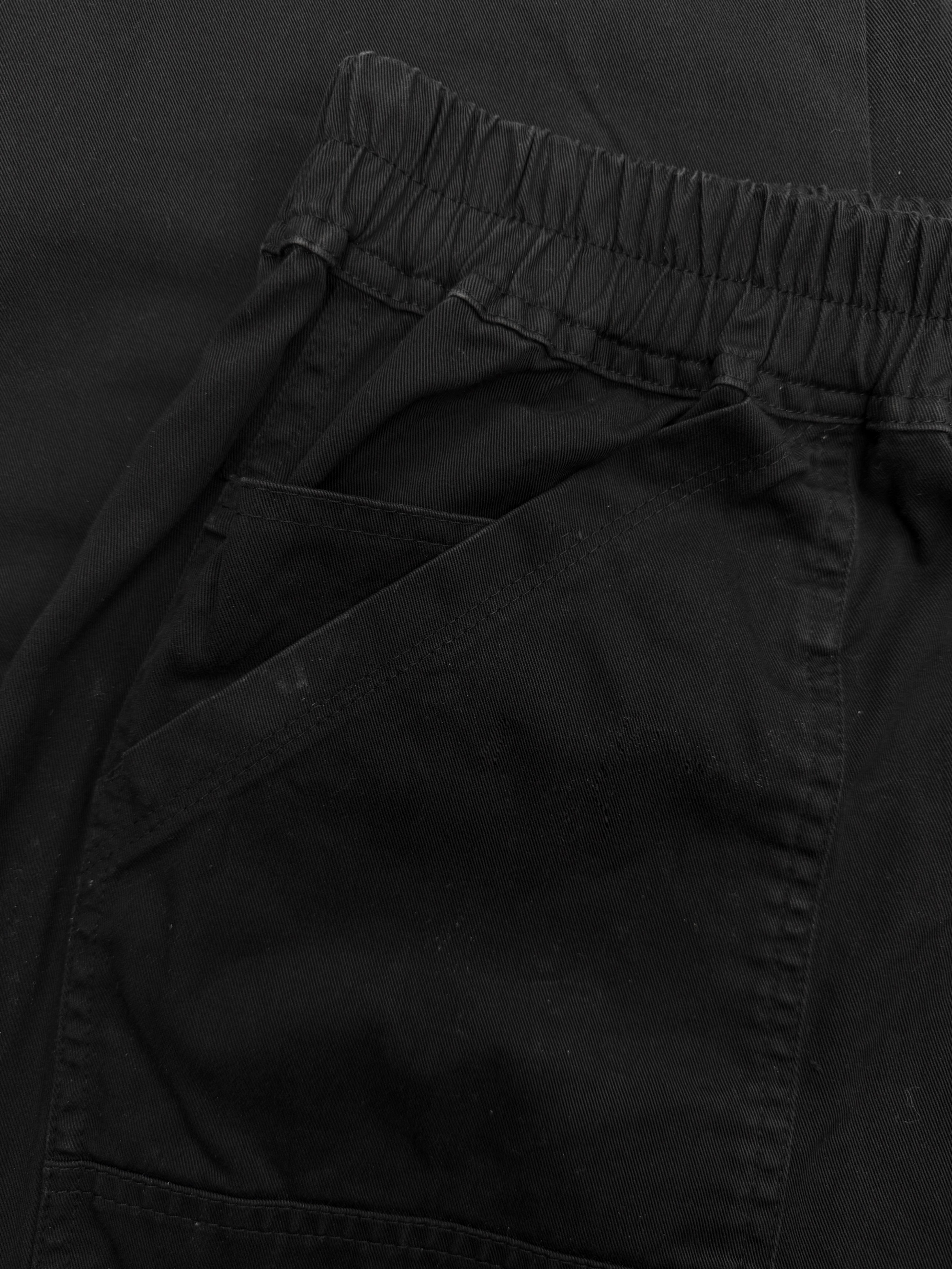 Rick Owens 3/4 Length Cropped Black Heavyweight Cotton Pants