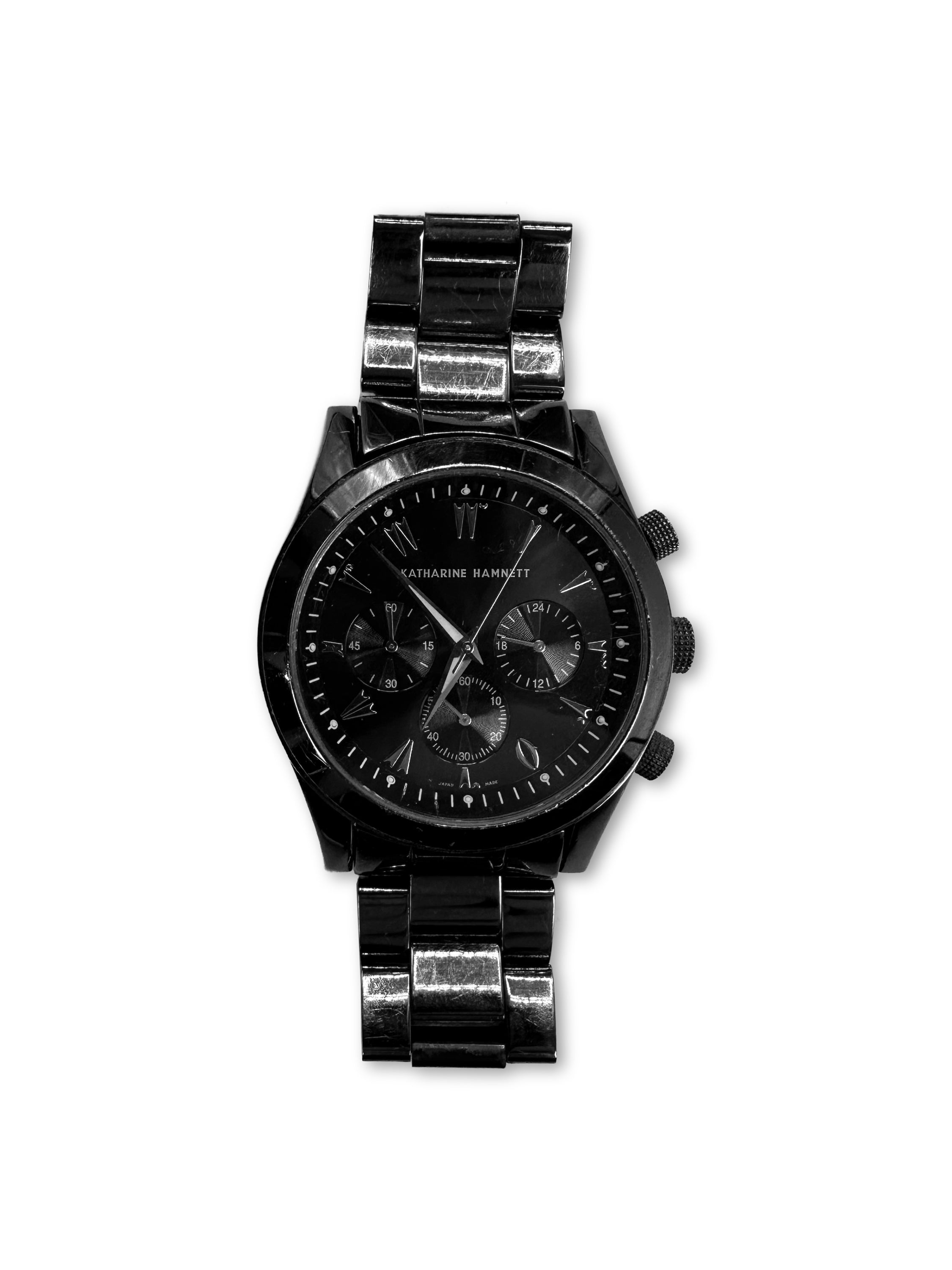 Katharine Hamnett Chronograph Black Bezel Watch