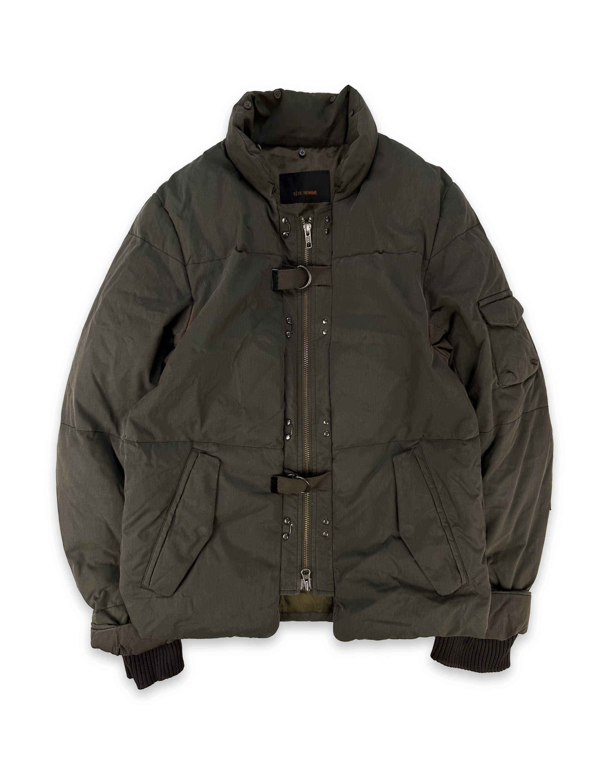 Tete Homme ‘Anarchy’ D-Ring Tank Cargo Puffer Jacket