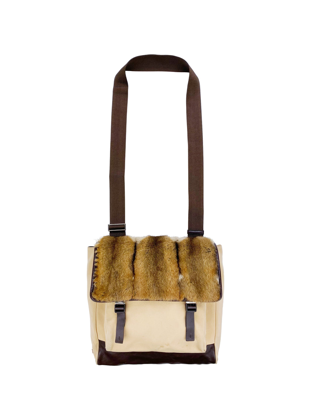 90’s Prada Sport Hamster Fur Top Loading Crossbody Bag
