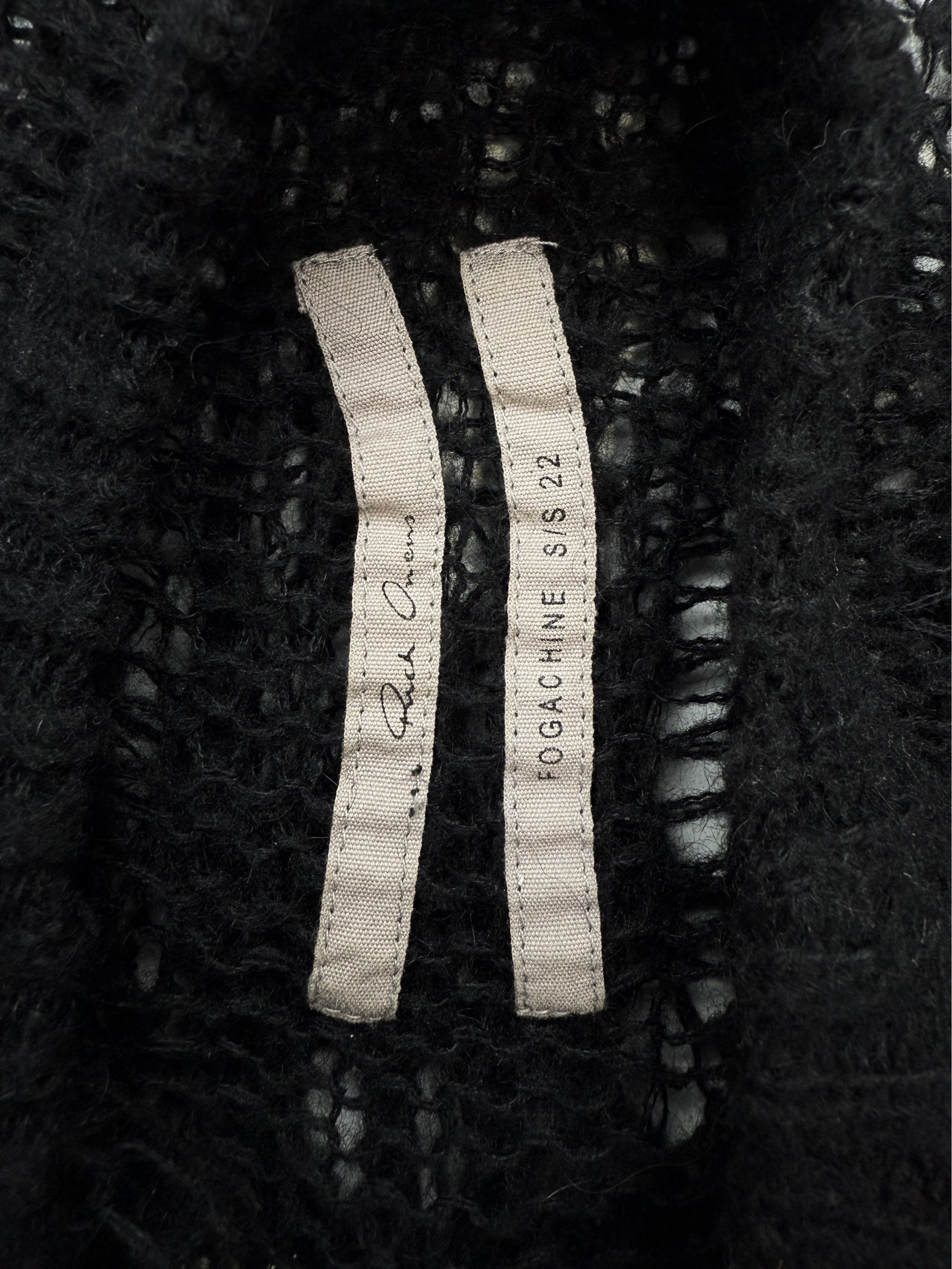 SS22 Rick Owens ‘Fogachine’ Loose Gauge Mohair Knit Sweater