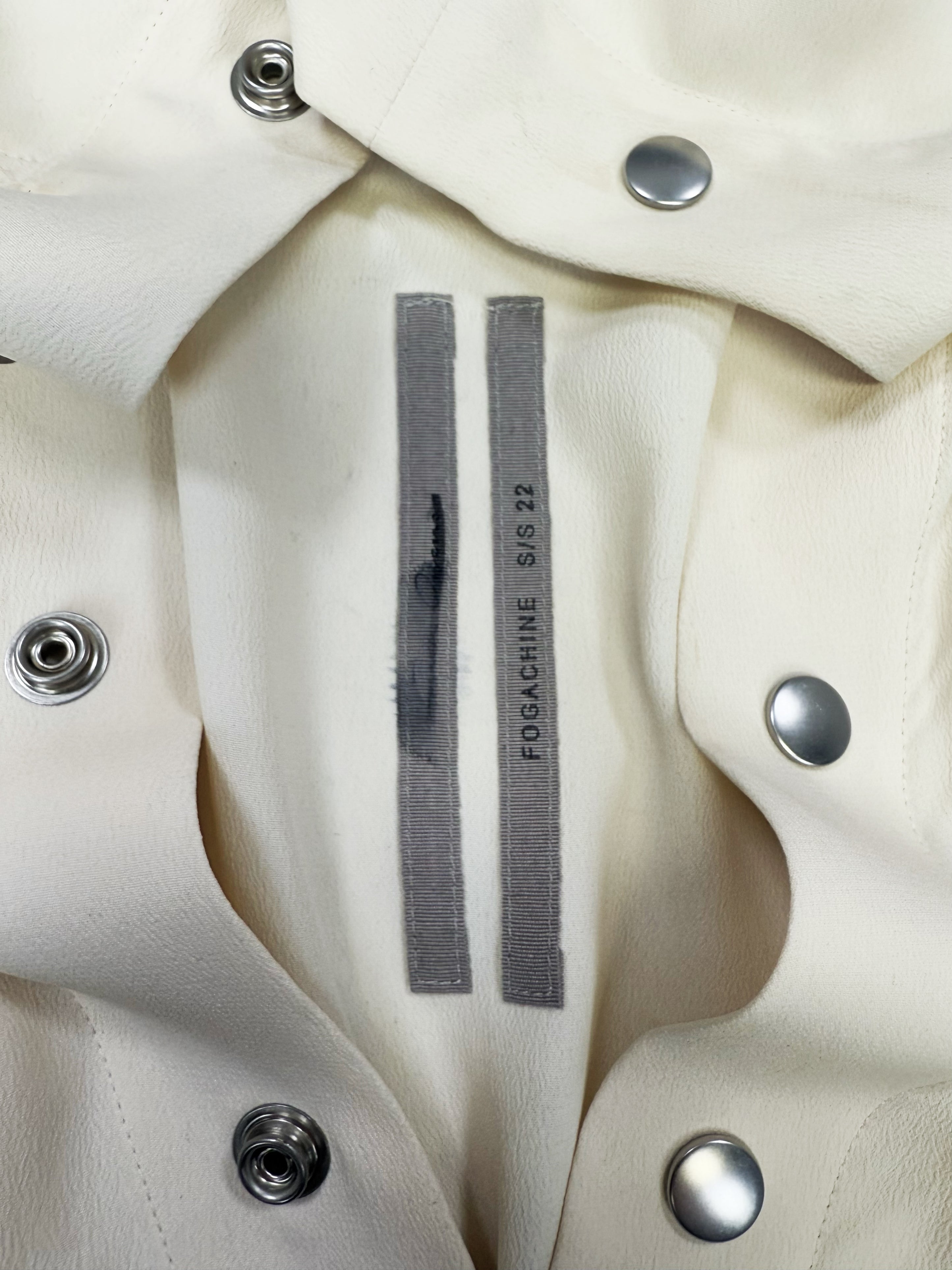SS22 Rick Owens ‘Fogachine’ Multi Button Cream Cardigan
