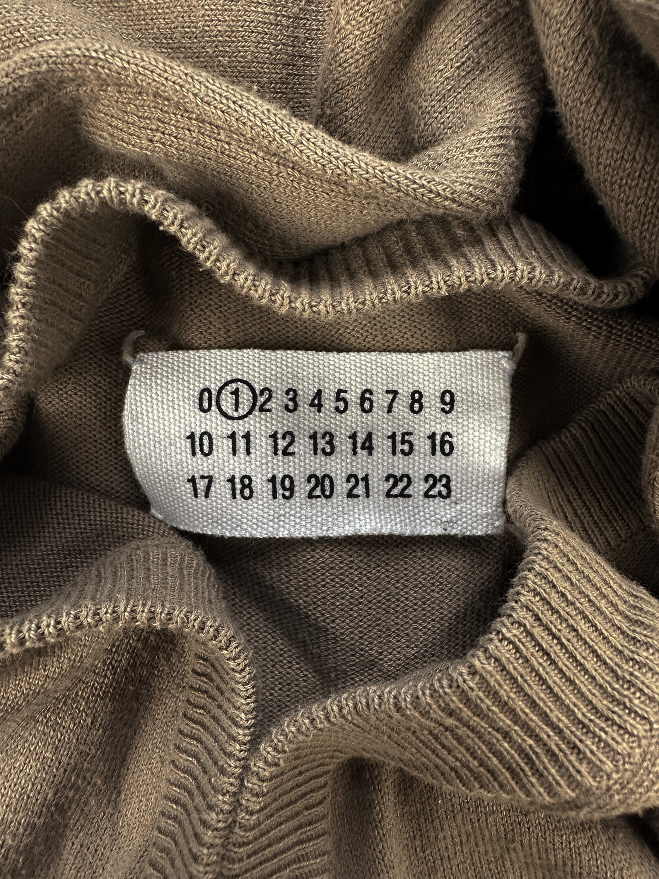 SS11 Maison Margiela Tan Knit Button Down Cardigan