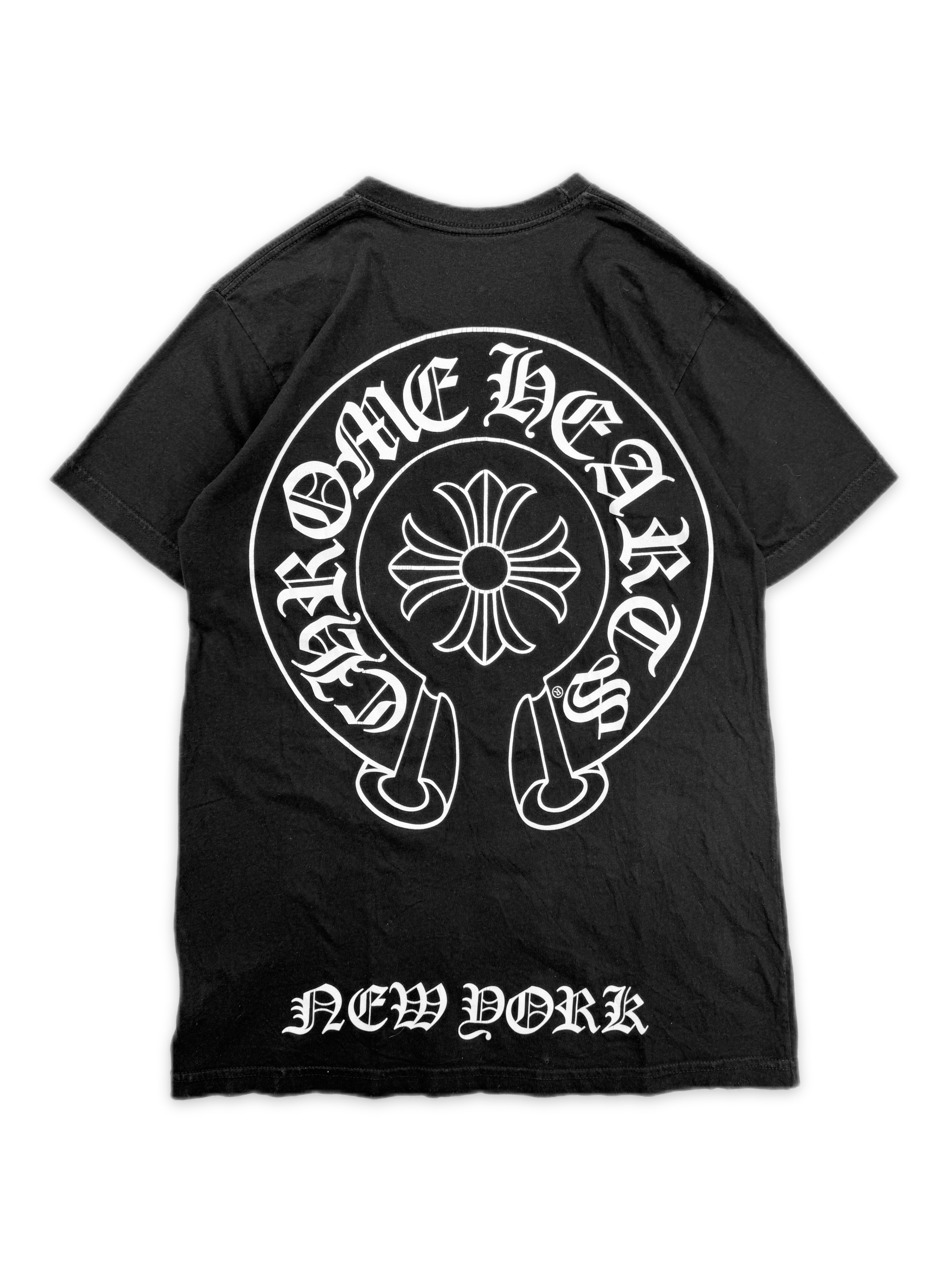 Chrome Hearts New York Exclusive Horseshoe Logo Faded T-Shirt