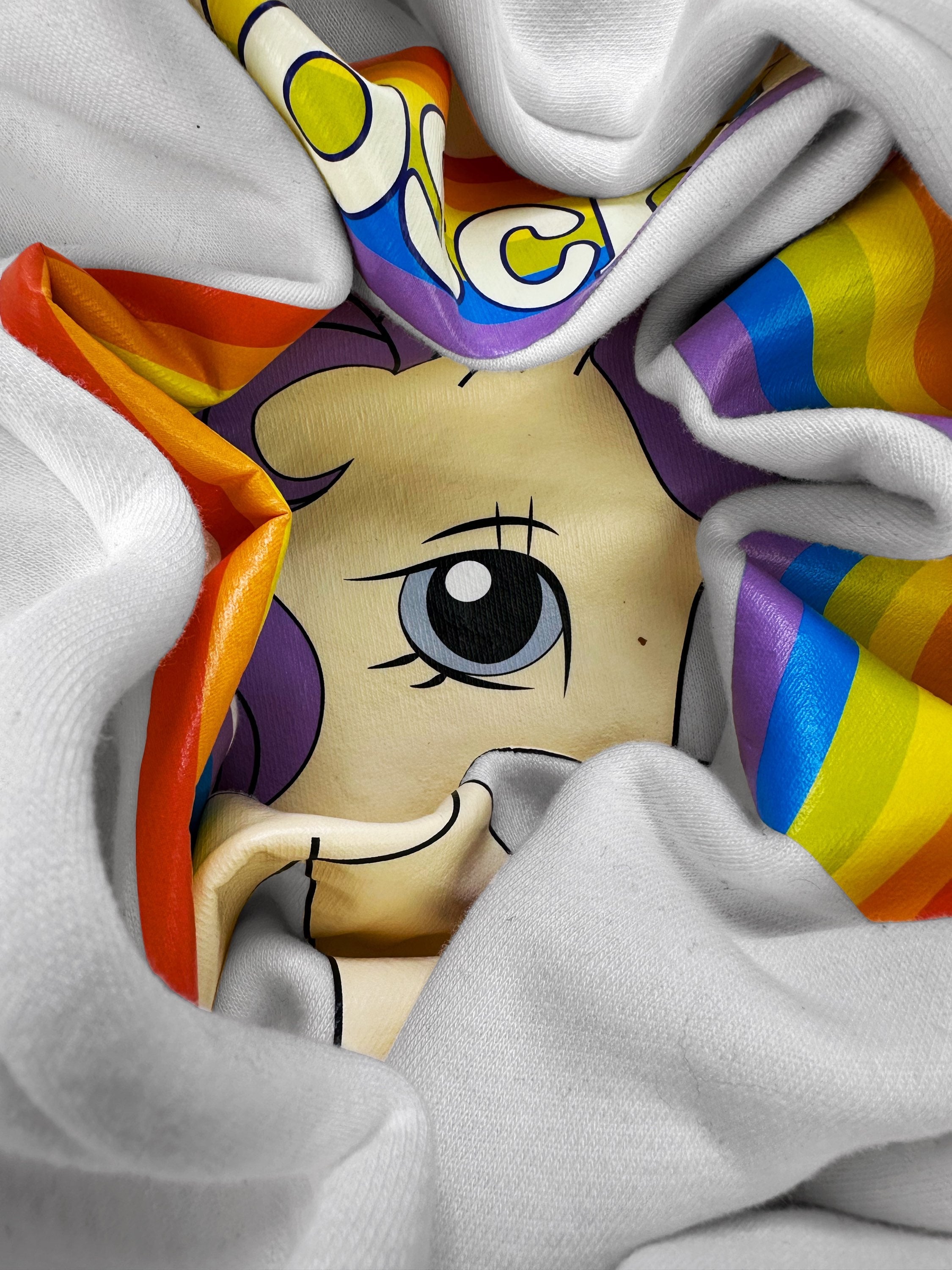 2018 Moschino x My Little Pony Rainbow Graphic Crewneck