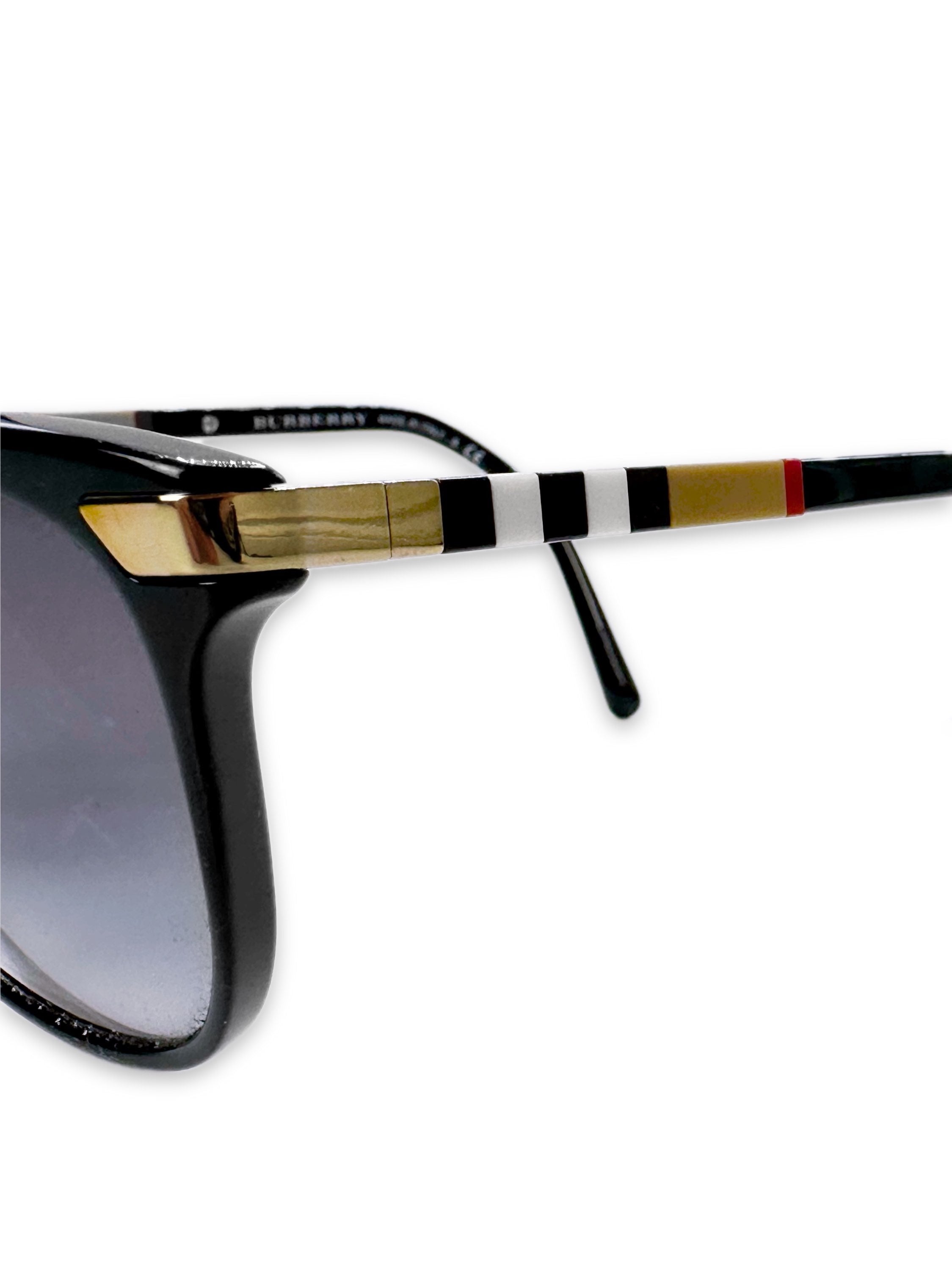 Burberry Novacheck Gradient Tint Rounded Sunglasses