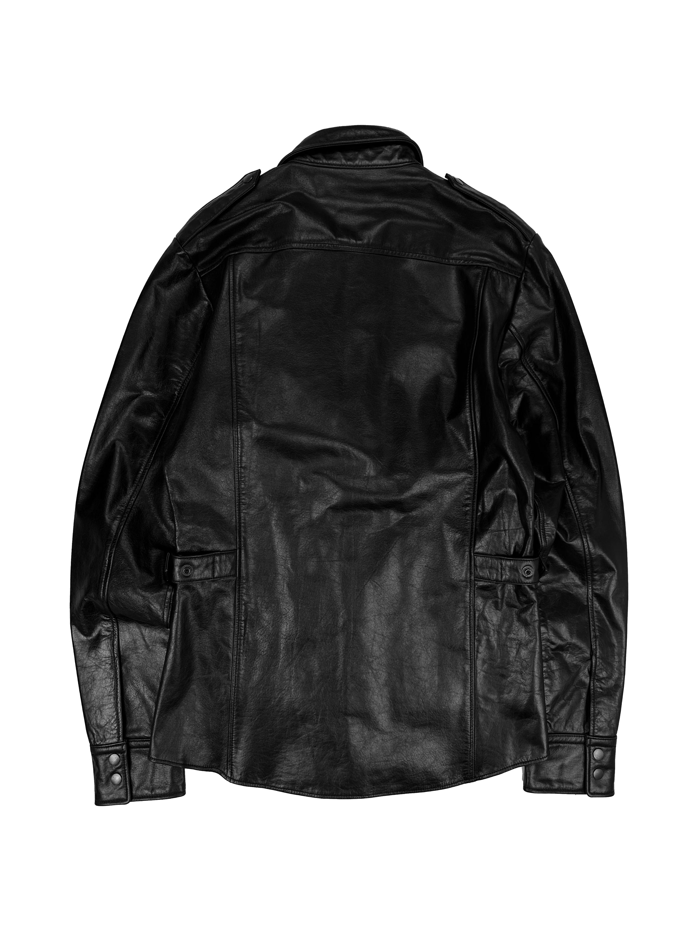 Tete Homme Black Dagger Collar Leather Jacket