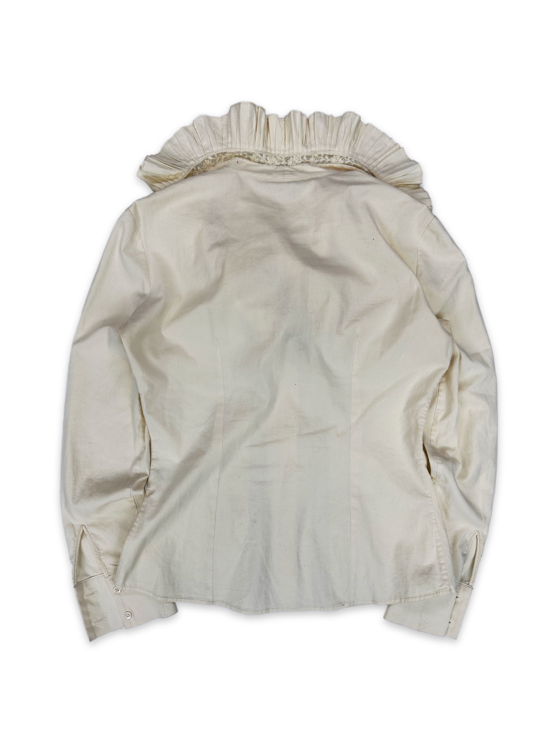 SS07 Alexander McQueen ‘Ruffle’ Flared Collar Crochet Long Sleeve